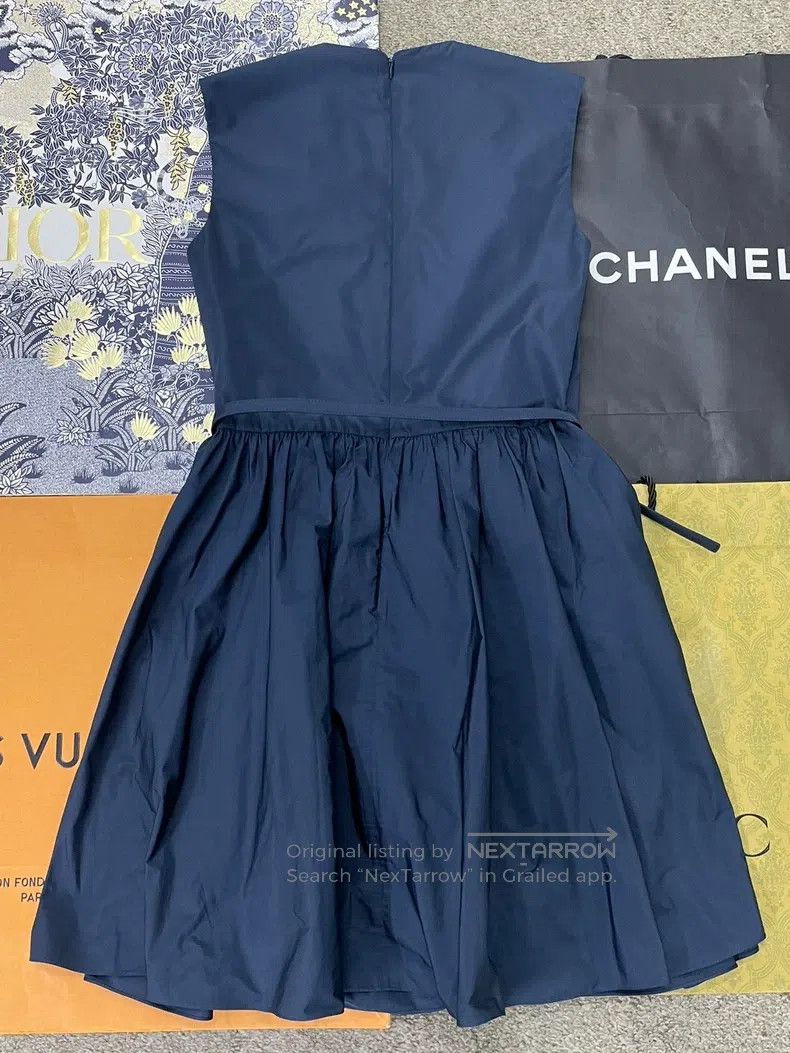 Dior Dior Blue sleeveless lace-ut dress Size XS / US 0-2 / IT 36-38 - 2 Thumbnail