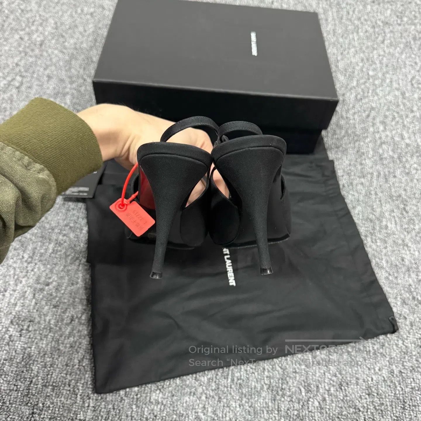 Saint Laurent Paris Saint Laurent Paris Black pointed water diamond buckle hig Size US 8.5 / IT 38.5 - 4 Thumbnail