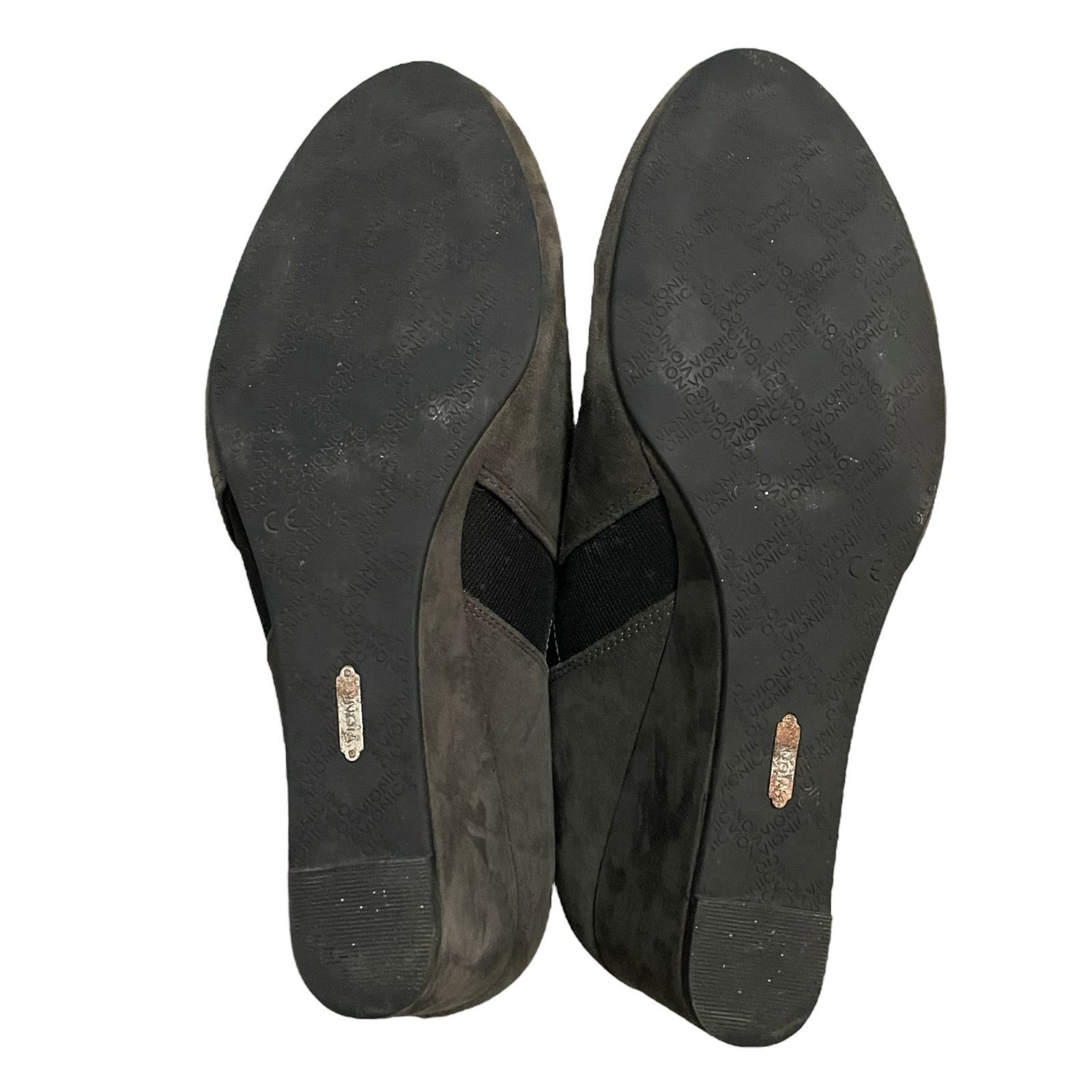 Vionic Vionic Elevated Stanton Slate Grey Suede Wedge Booties US 10 Size US 10 / IT 40 - 6 Thumbnail