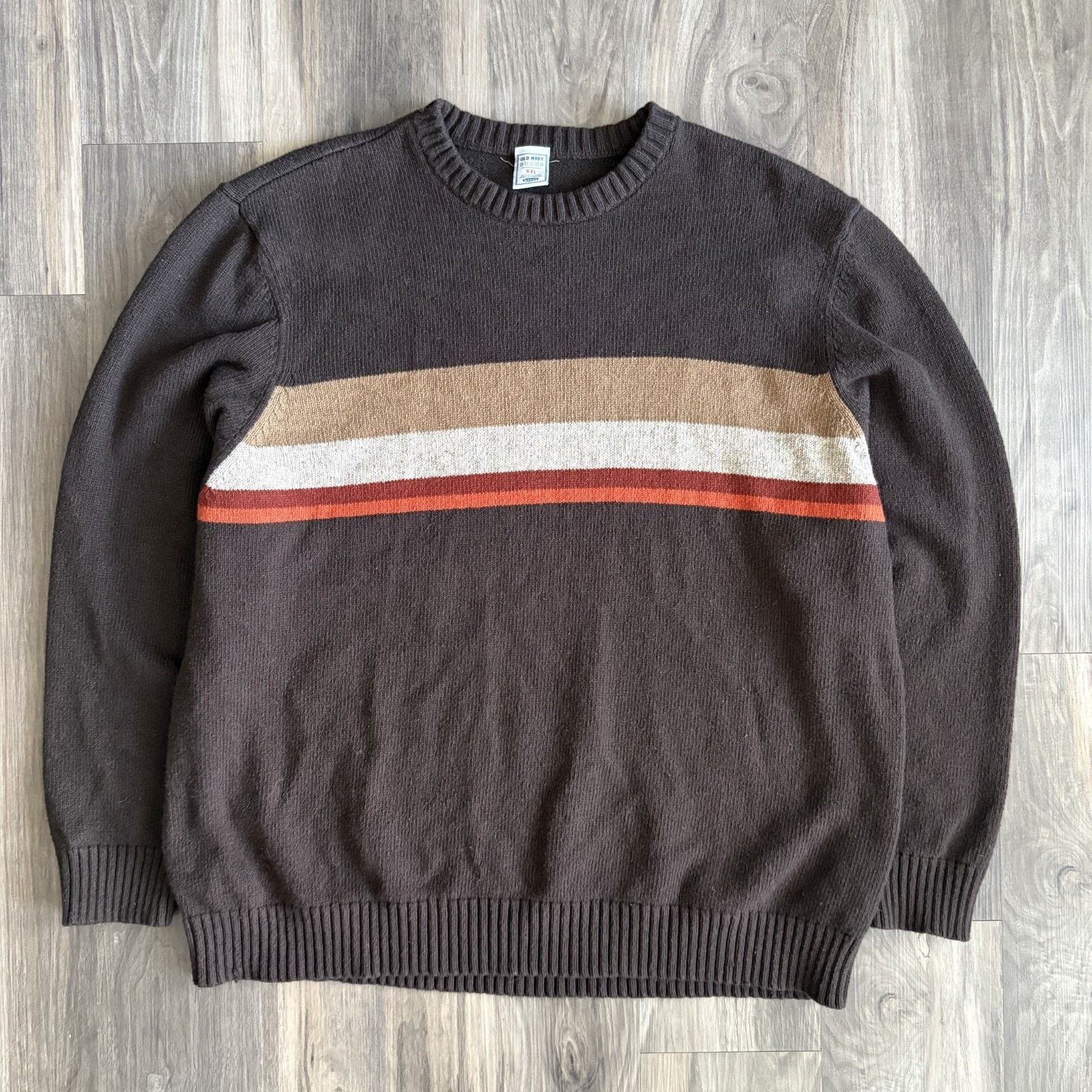 Vintage Vintage Striped Sweater Men's Size XL Y2K Brown Snowboarding Size US XL / EU 56 / 4 - 2 Thumbnail