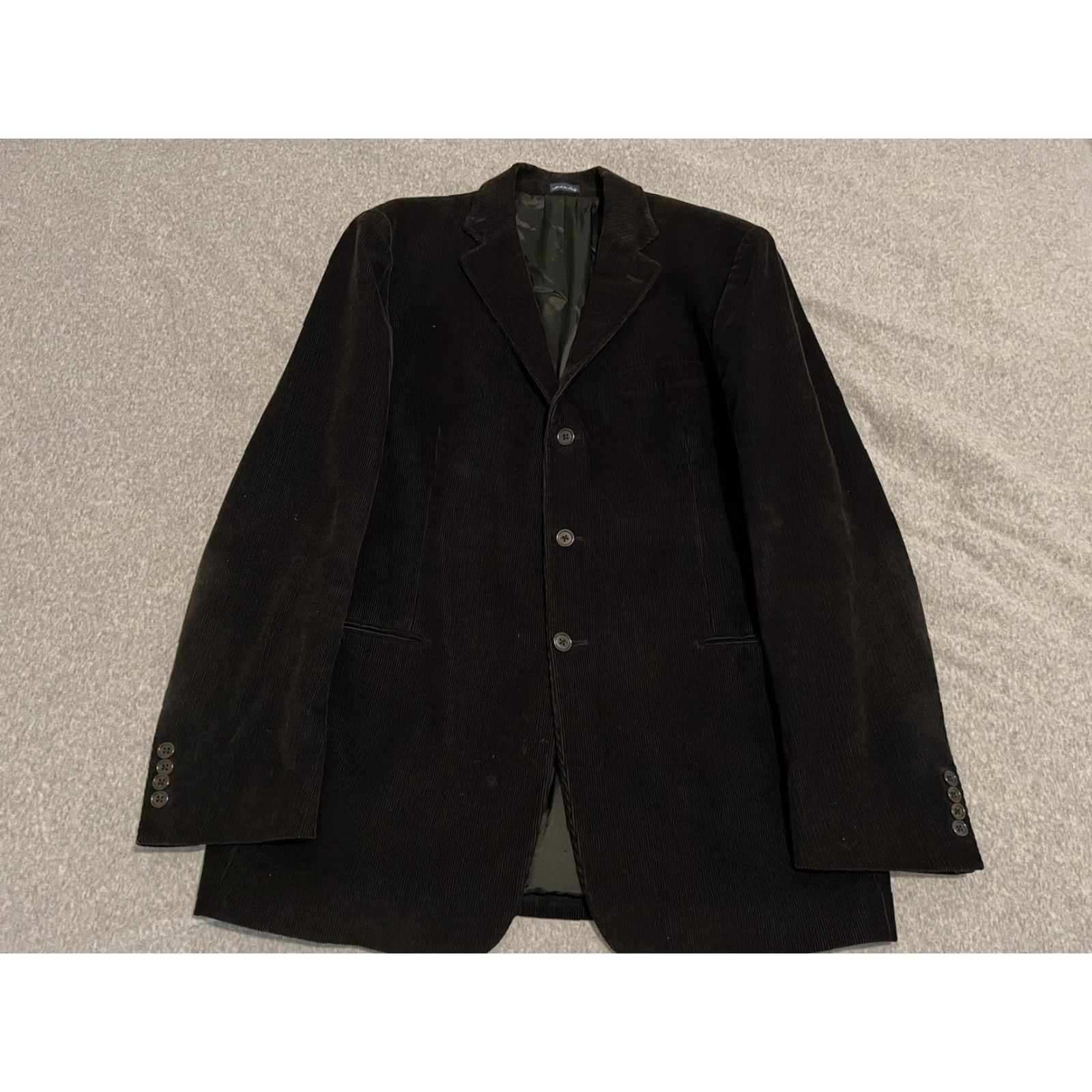 Polo Ralph Lauren VINTAGE Polo Ralph Lauren Black Blazer Corduroy Jacket Sport Coat Mens Large Size US L / EU 52-54 / 3 - 2 Thumbnail