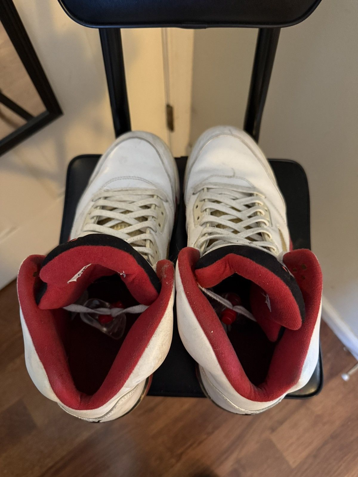 Jordan Brand × Nike Jordan 5 Retro Fire Red Black Tongue (2013) Size US 10.5 / EU 43-44 - 9 Thumbnail