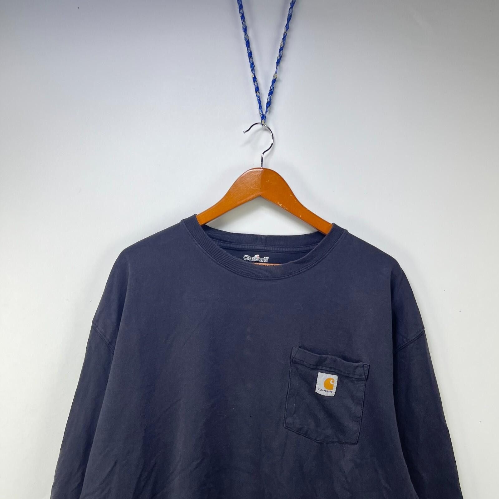 Carhartt Vintage Carhartt Faded Black Pocket Long Sleeve XL Size US XL / EU 56 / 4 - 2 Thumbnail