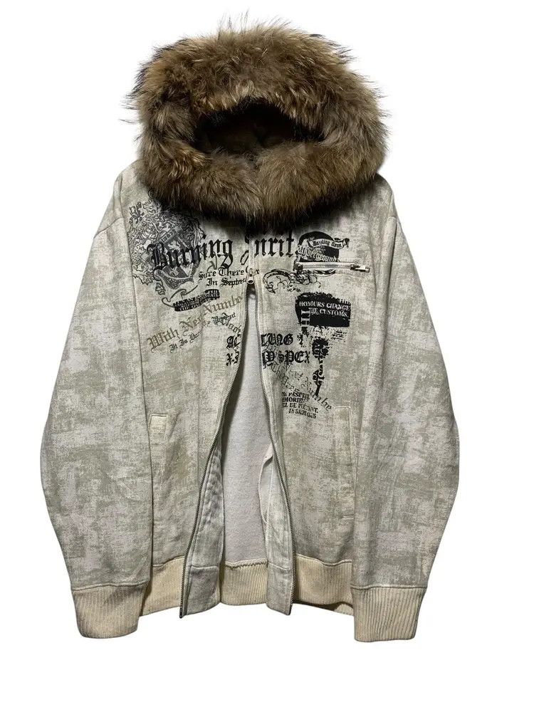 Other Y2K burning spirit peom double zip fur hoodie Size US XL / EU 56 / 4 - 2 Thumbnail