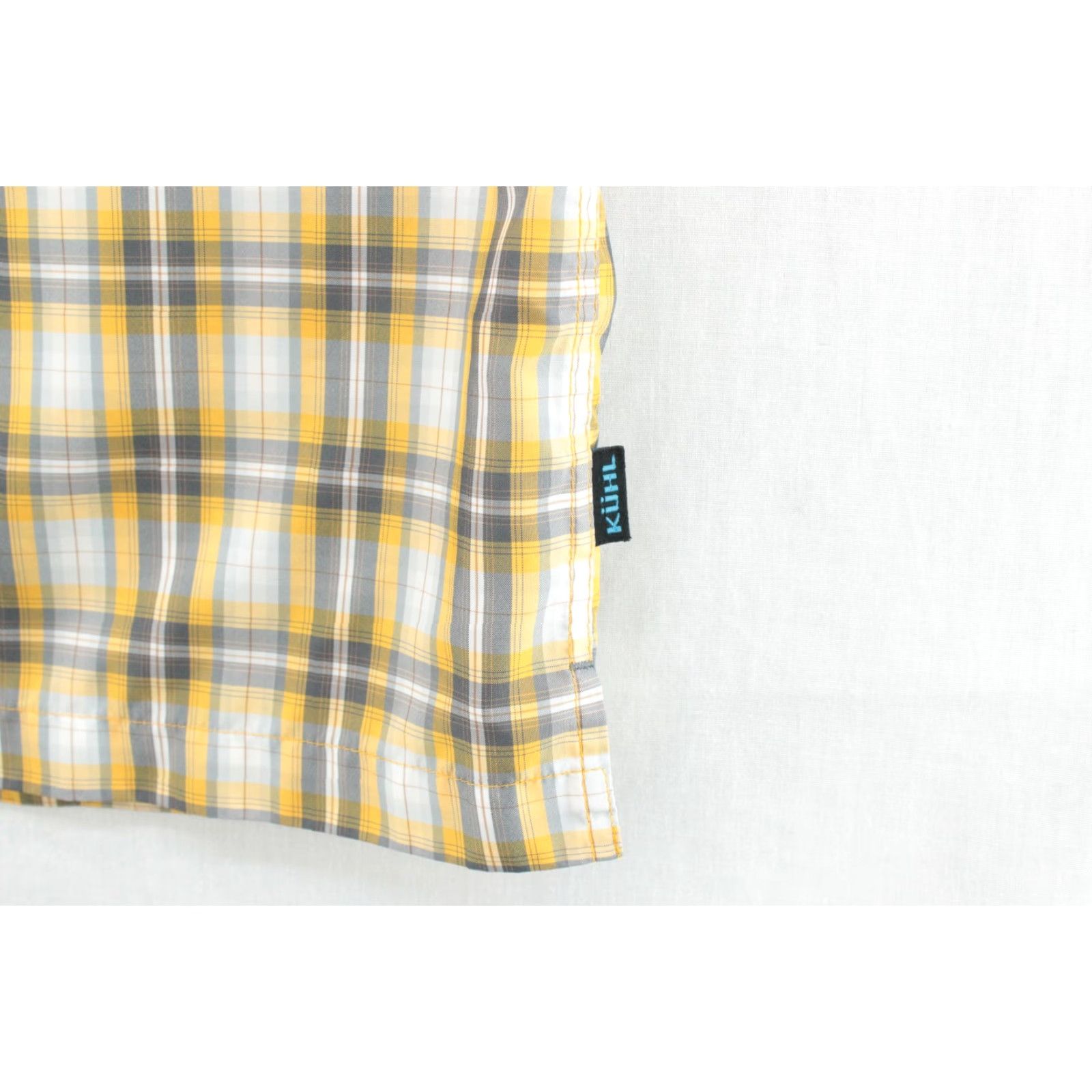 Vintage KUHL Shirt Men’s XL Gray Yellow Plaid Short Sleeve Pearl Snap Hiking Fishing Size US XL / EU 56 / 4 - 5 Thumbnail