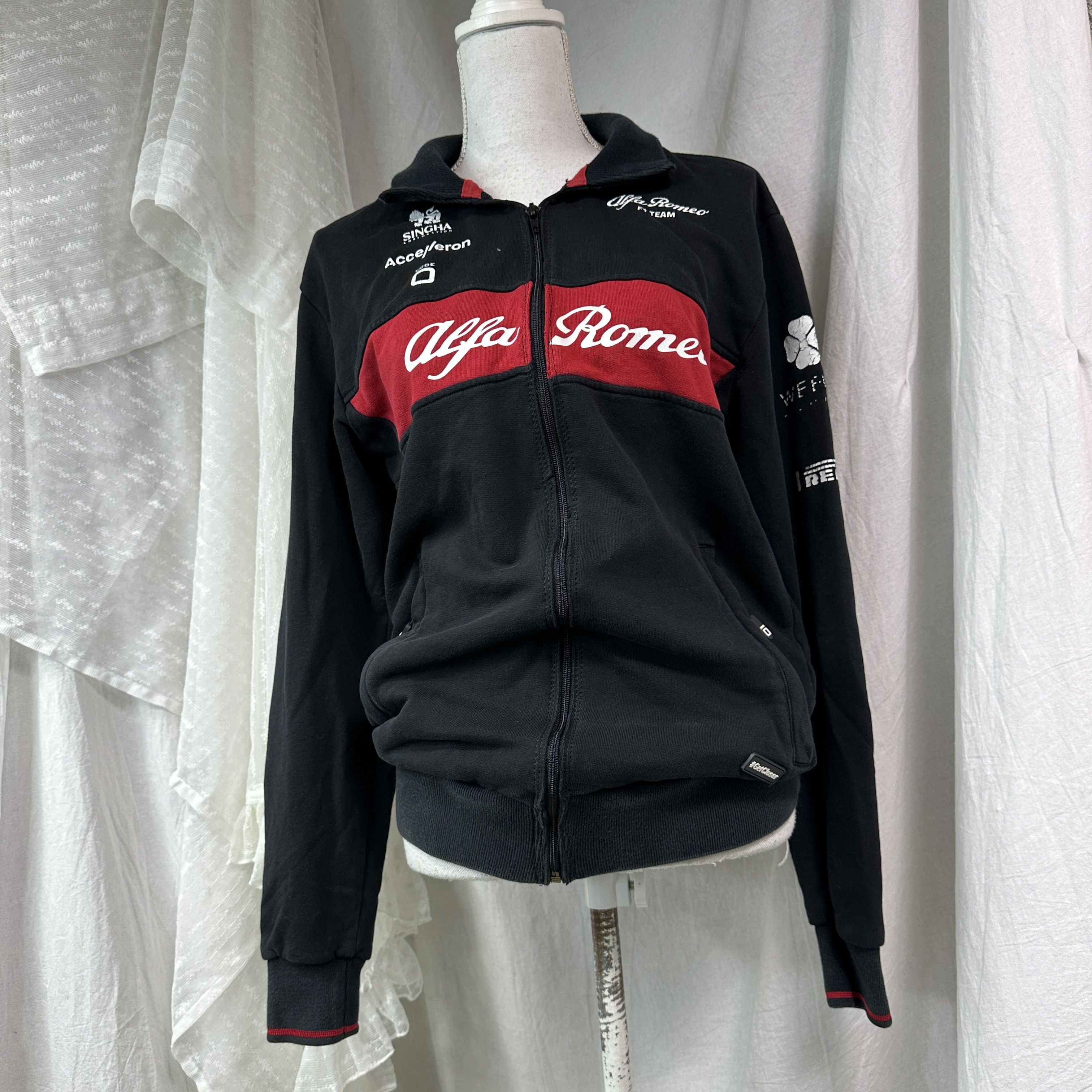 Vintage Vintage Moto Sporty Alfa Romeo F1 Racing Zip Hoodie Y2K Size US M / EU 48-50 / 2 - 6 Thumbnail