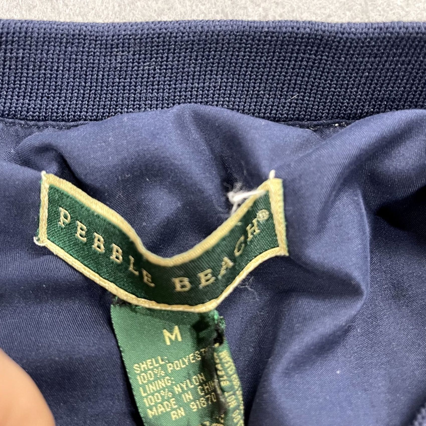 Vintage VINTAGE Pebble Beach Golf Jacket Mens Medium Blue Windbreaker Pullover 90s Size US M / EU 48-50 / 2 - 4 Thumbnail
