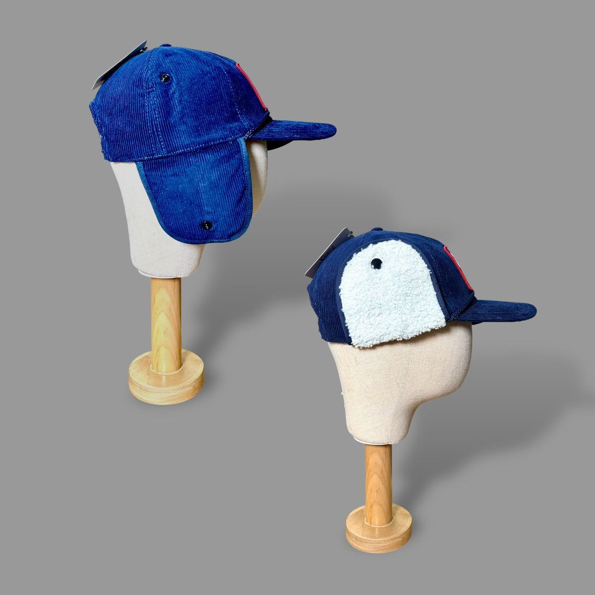 Mad Engine Mad Engine Coors Banquet Mens Blue Corduroy Trapper Hat OS Size ONE SIZE - 8 Thumbnail