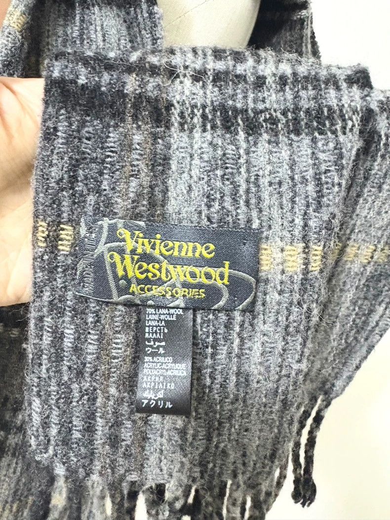 Vivienne Westwood Vivienne Westwood Gray checkered scarf Size ONE SIZE - 4 Thumbnail