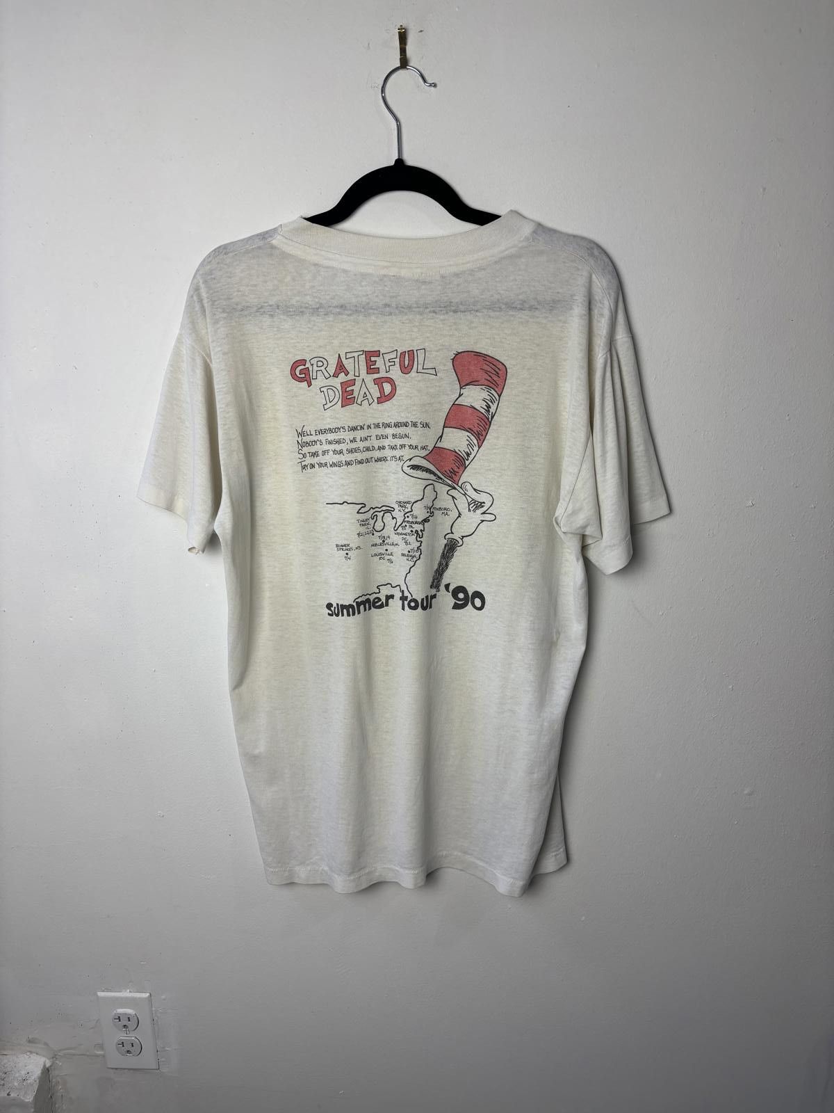 Hanes Vintage Grateful Dead Dr Seuss Summer 90 Tour Shirt size L Size US L / EU 52-54 / 3 - 2 Thumbnail