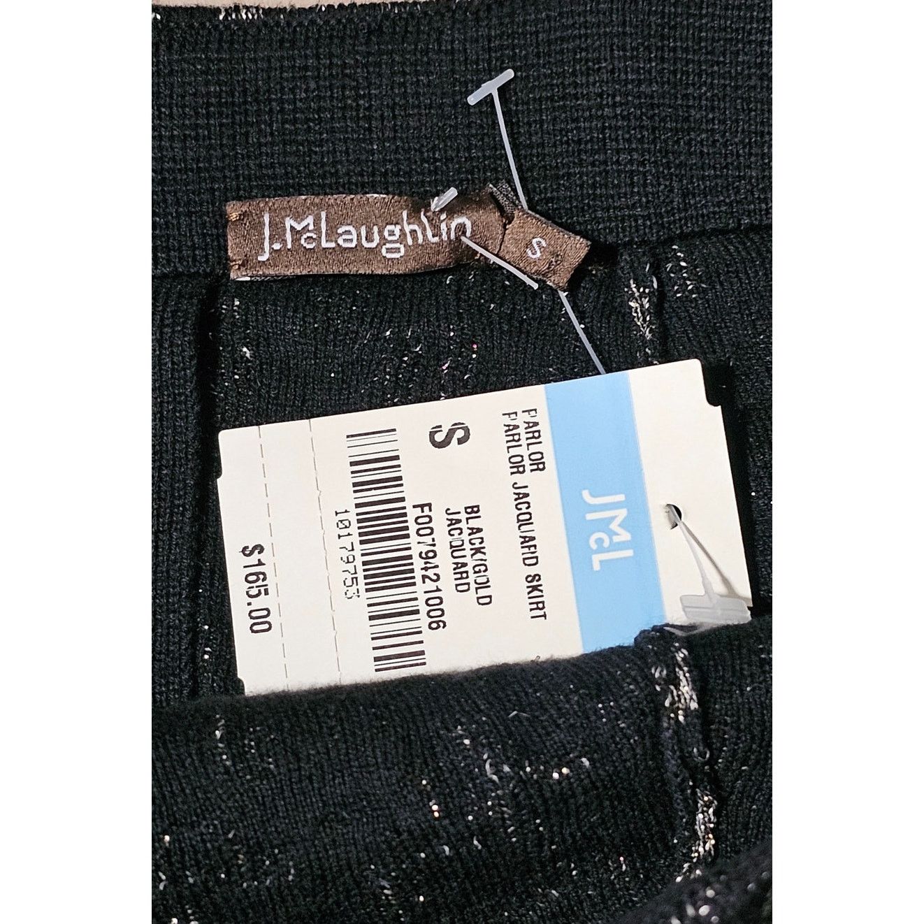 J.McLaughlin NWT J. McLaughlin Black Gold Parlor Jacquard Knit Skirt S Size 27" / US 4 / IT 40 - 7 Thumbnail
