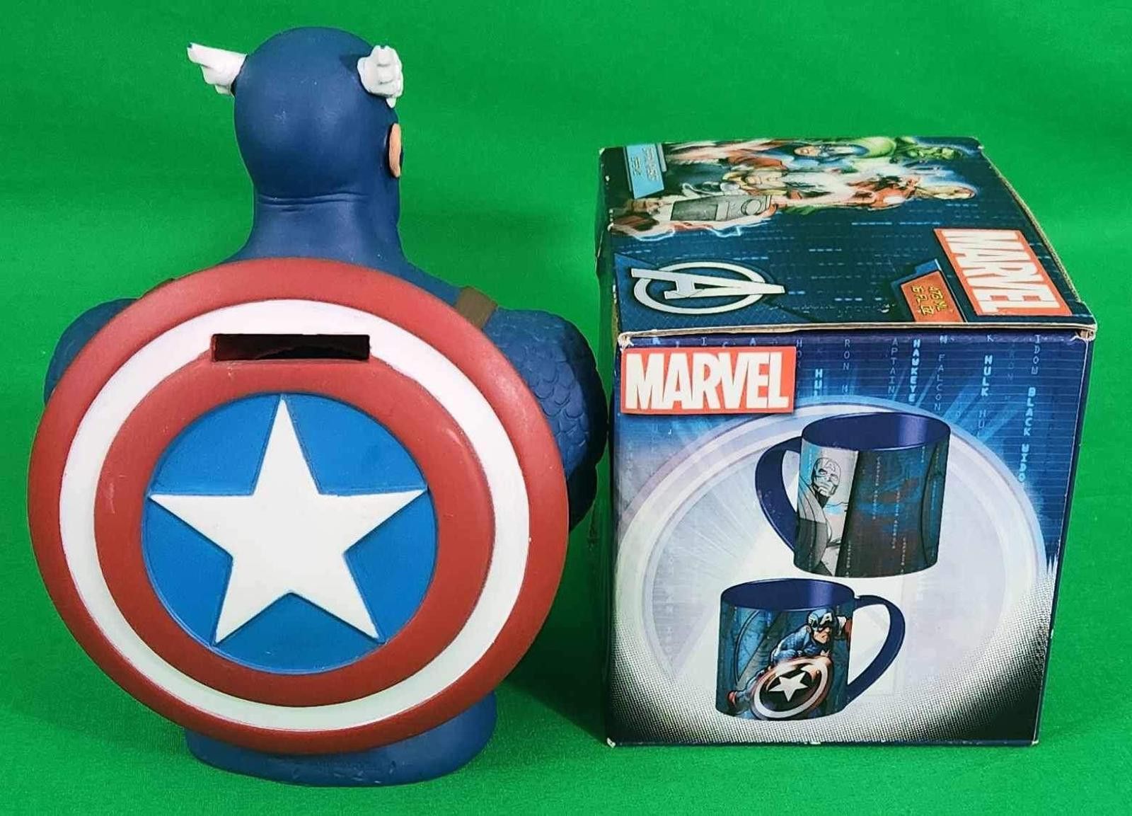 Marvel Comics Captain America Avengers NEW Marvel Hasbro Coin Bank Mug Set Size ONE SIZE - 2 Thumbnail