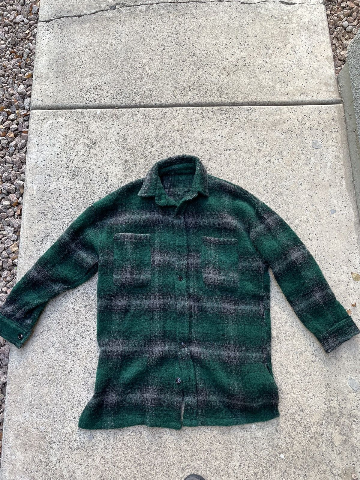 Vintage Heavy green flannel oversized Size US L / EU 52-54 / 3 - 1 Thumbnail