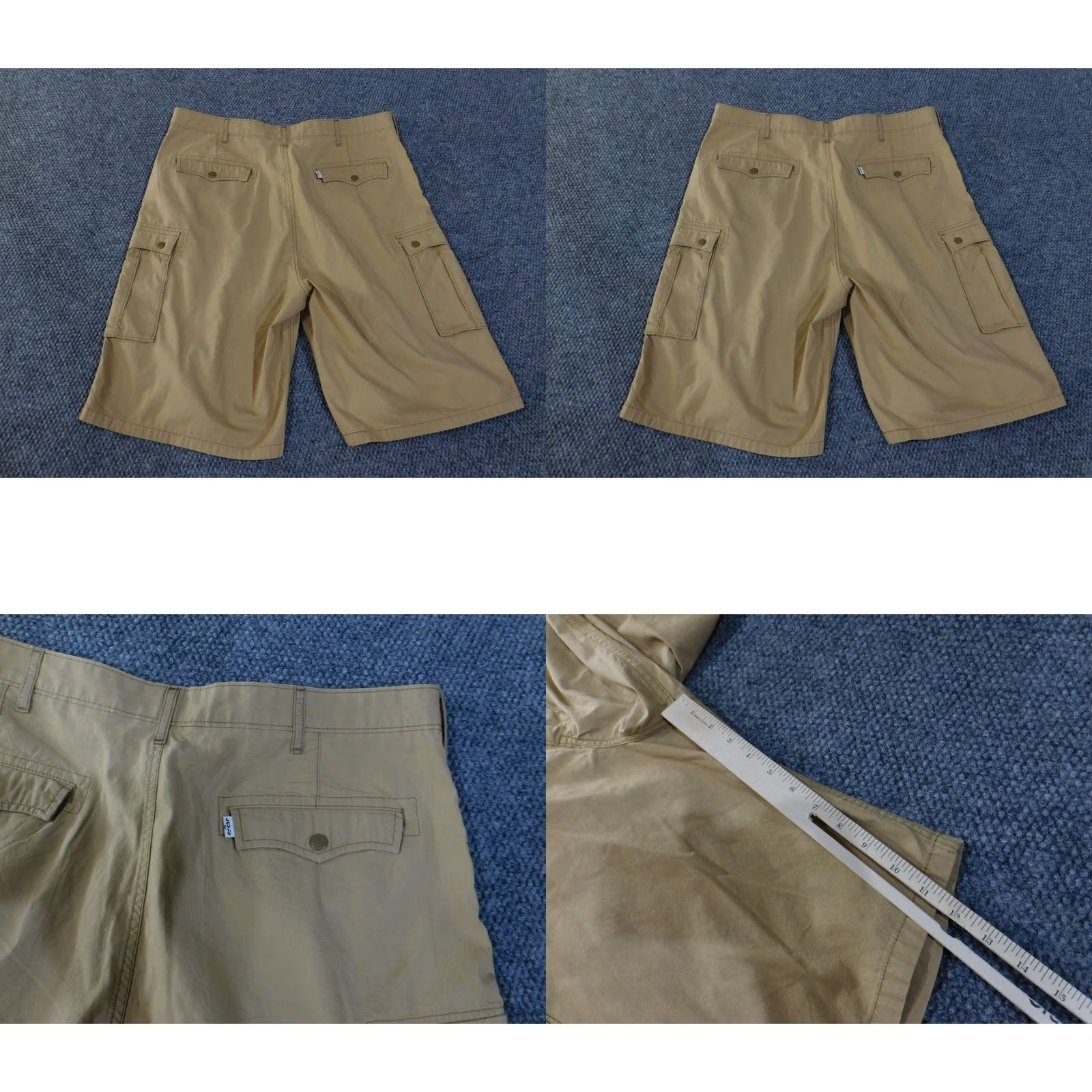 Levi's Levi's Cargo Shorts Mens 40 Khaki Utility Pockets Beige Cotton Spandex Regular Inseam 10in Summer Casual Storage Pockets Vintage No Mens Size US 40 / EU 56 - 9 Thumbnail