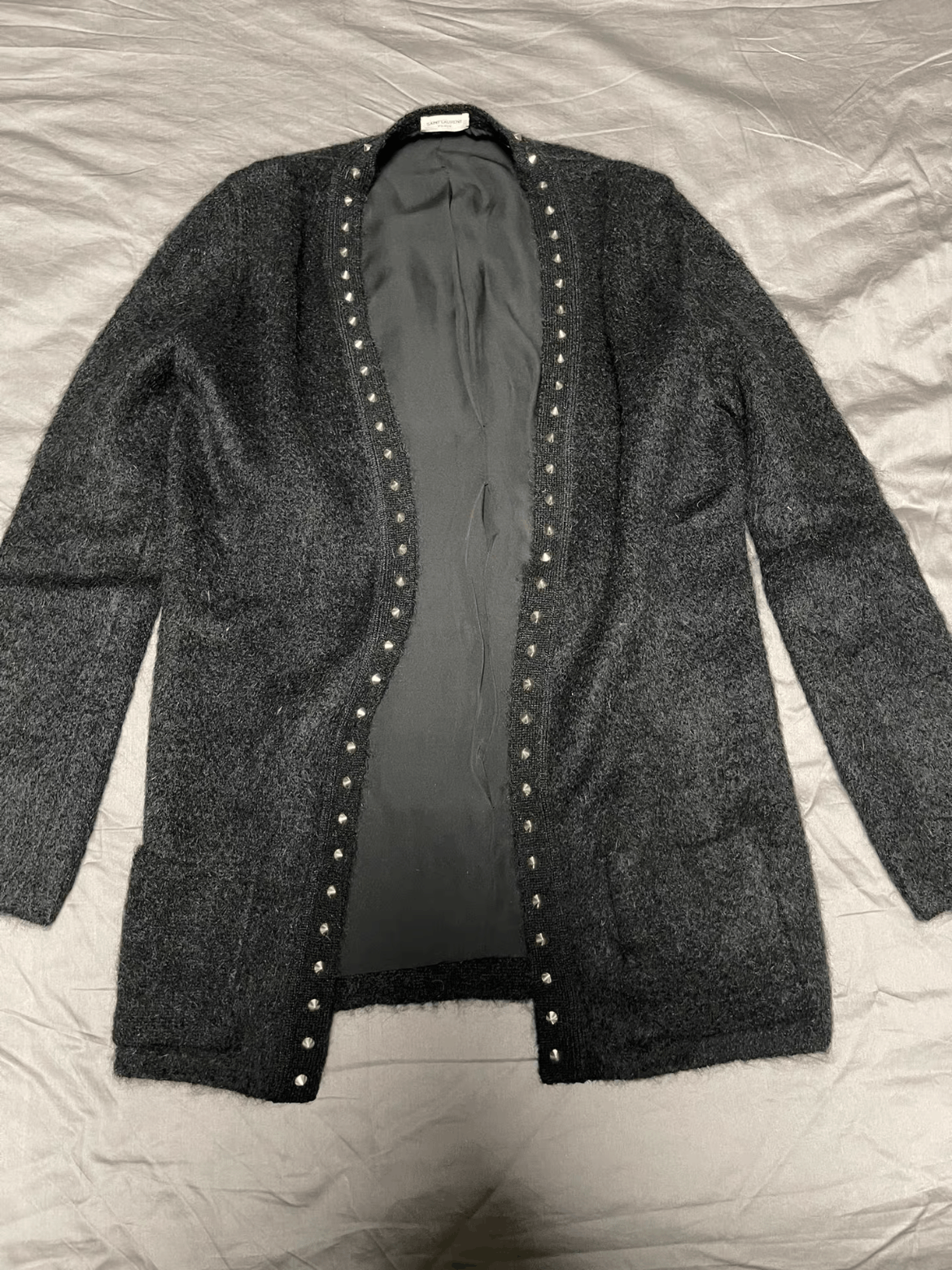 Saint Laurent Paris Saint Laurent Paris 14AW Mohair Rivet Cardigan Size US XS / EU 42 / 0 - 1 Thumbnail