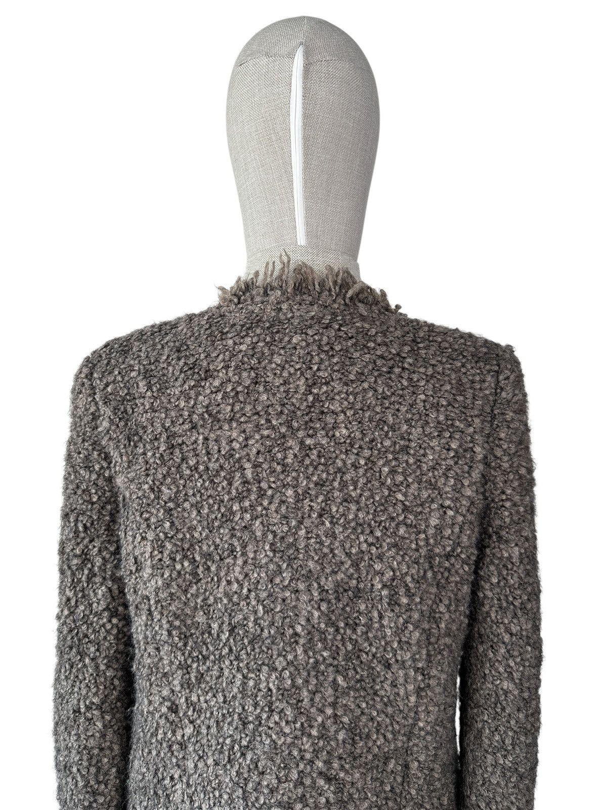Iro IRO Coffey Jacket Mohair Fringe Trim Shaggy Open Front Boho Size S / US 4 / IT 40 - 6 Thumbnail