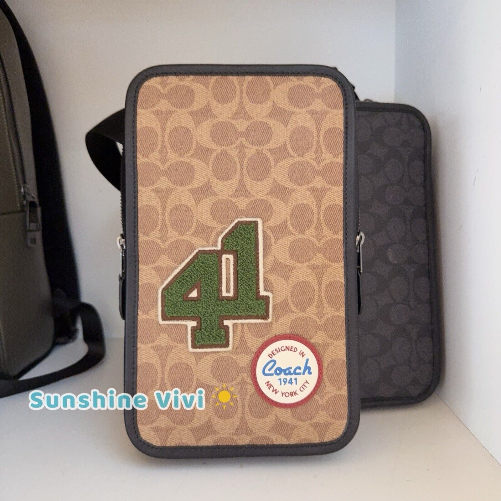 Coach NWT Coach Men's Sullivan Pack Patches CY819 Tan Multi Size ONE SIZE - 1 Thumbnail