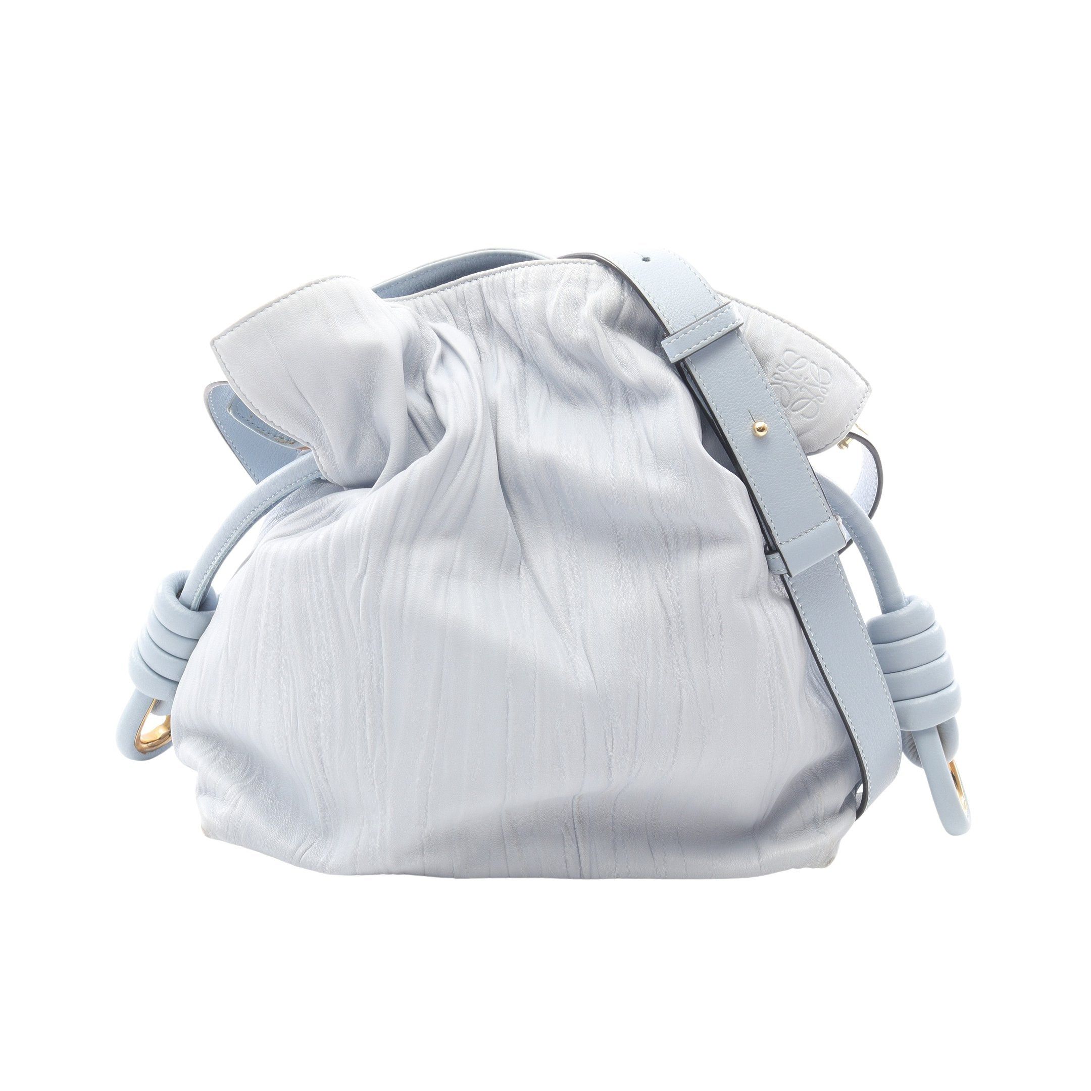 Loewe Loewe Flamenco Shoulder Bag Leather Light Blue Size ONE SIZE - 1 Thumbnail