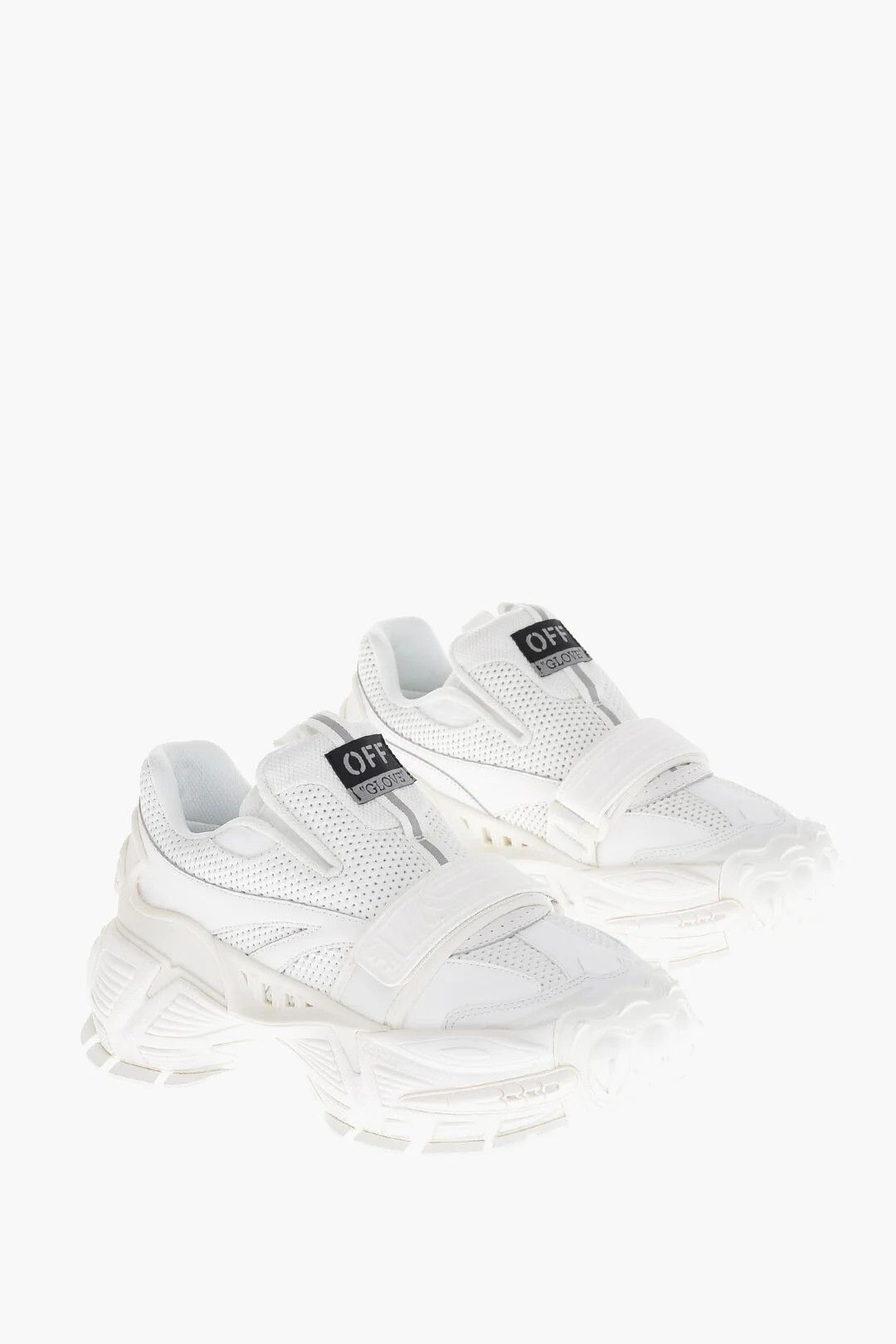 Off-White og1mm0426 Perforated Fabric Low Sneakers in White Size US 9 / EU 42 - 3 Thumbnail