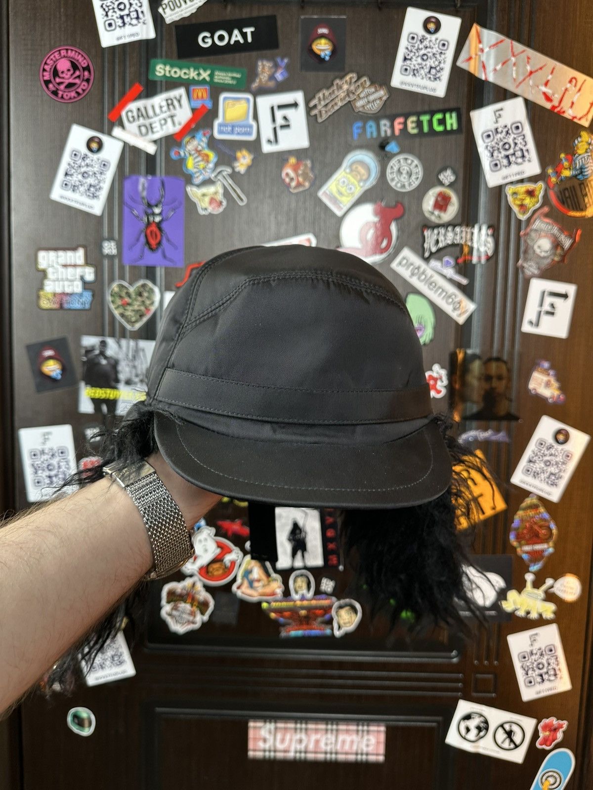Prada Prada Mohair Nylon Hat Size ONE SIZE - 7 Thumbnail