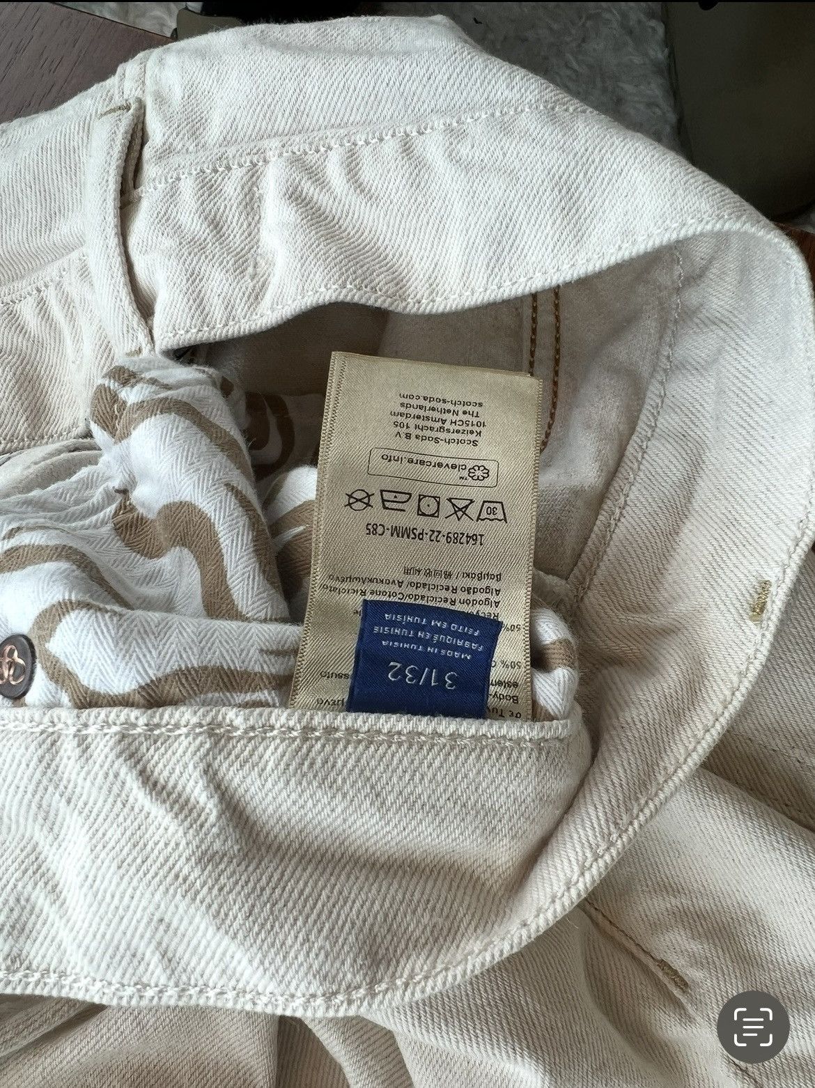 Scotch & Soda Scotch and Soda Wide Leg Cream Denim Size US 31 - 5 Thumbnail