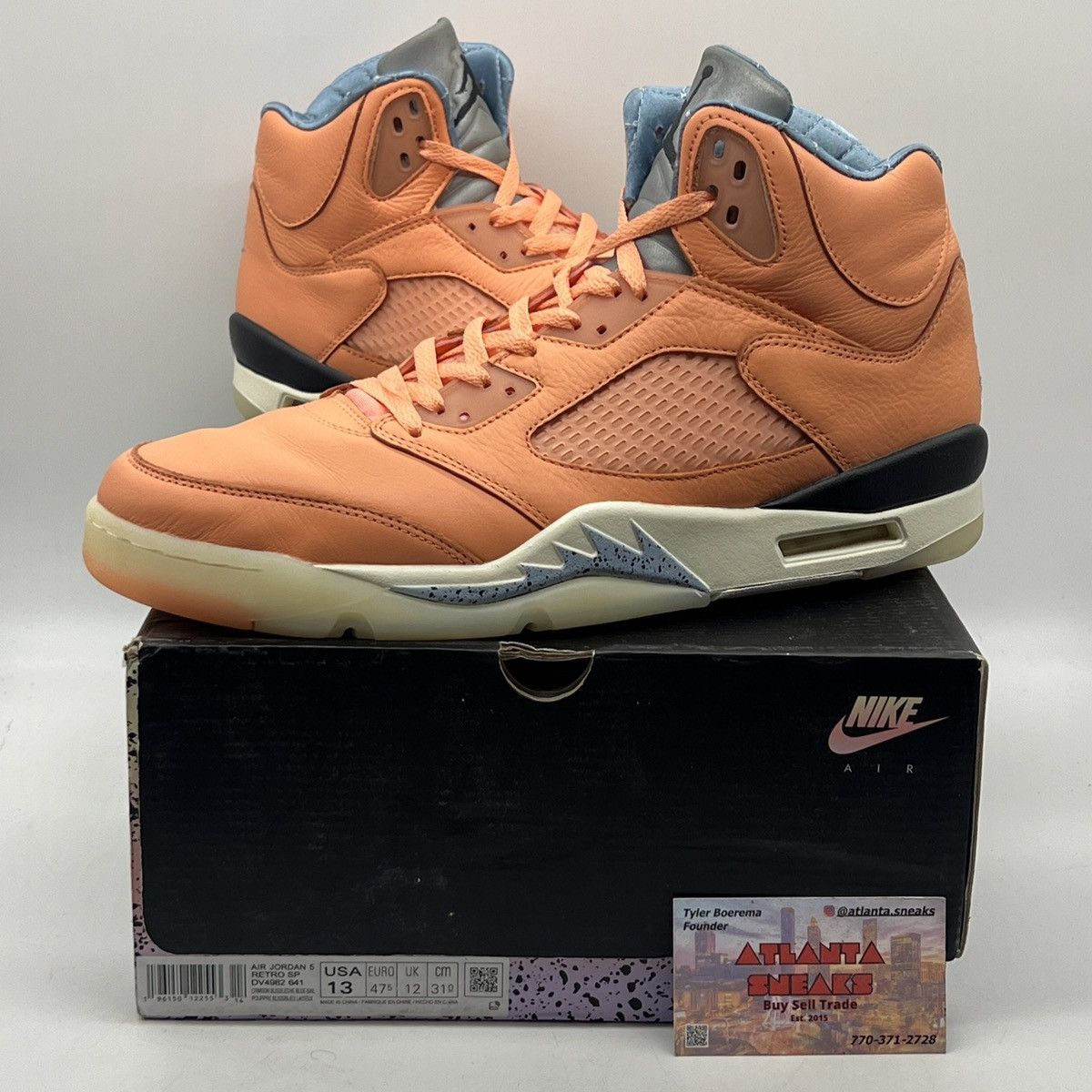 image of Dj Khaled X Air Jordan 5 We The Best Crimson Bliss Shoes, Men's (Size 13)