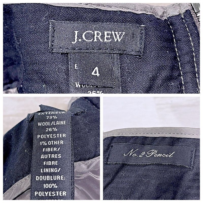 J.Crew J CREW No.2 Pencil Skirt Gray Metallic Boucle Womens 4 Size 27" / US 4 / IT 40 - 8 Thumbnail