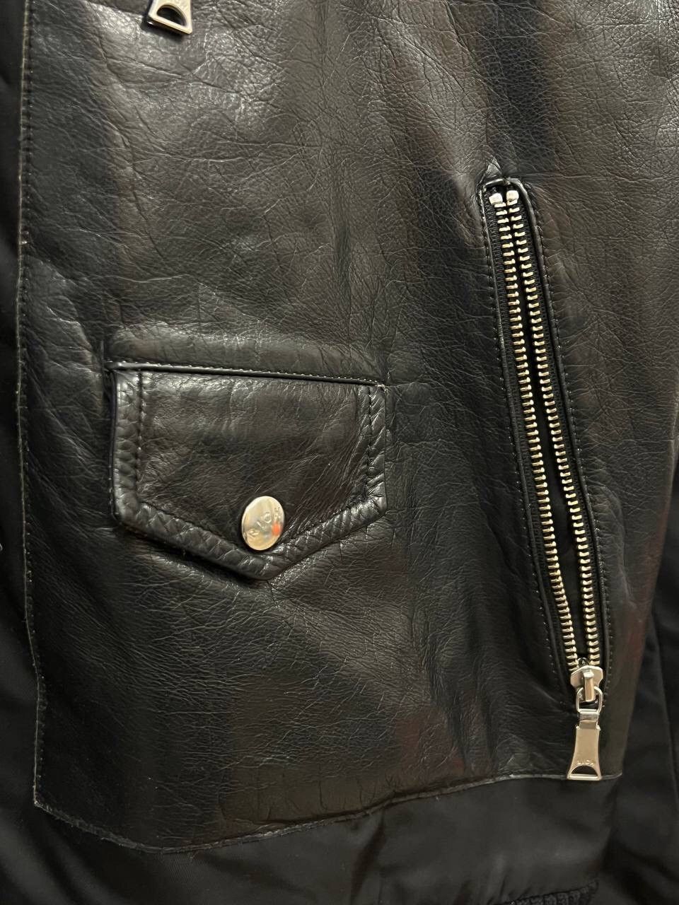 John Richmond Vintage Abstract Design Richmond Leather Bomber Size US L / EU 52-54 / 3 - 7 Thumbnail