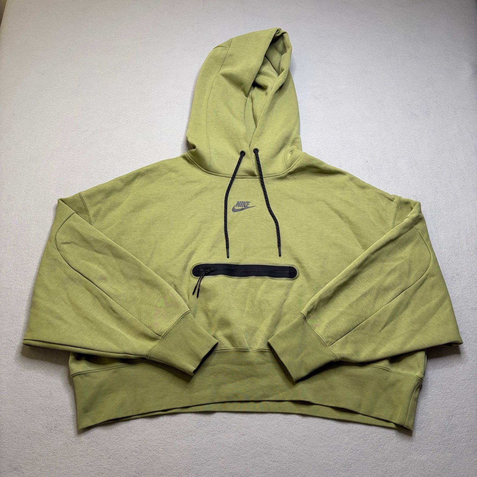Nike Nike Sportswear Olive Pullover Hoodie Oversize Crop Medium Size M / US 6-8 / IT 42-44 - 10 Thumbnail