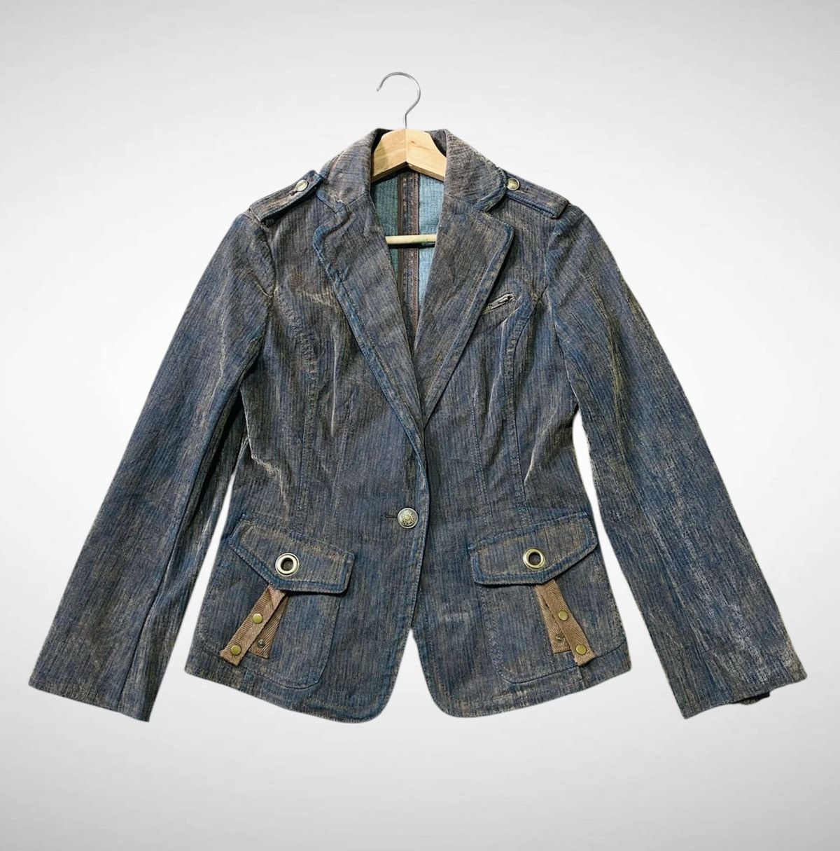 Seditionaries Piece Montee Denim Punk Blazer Size S / US 4 / IT 40 - 4 Thumbnail