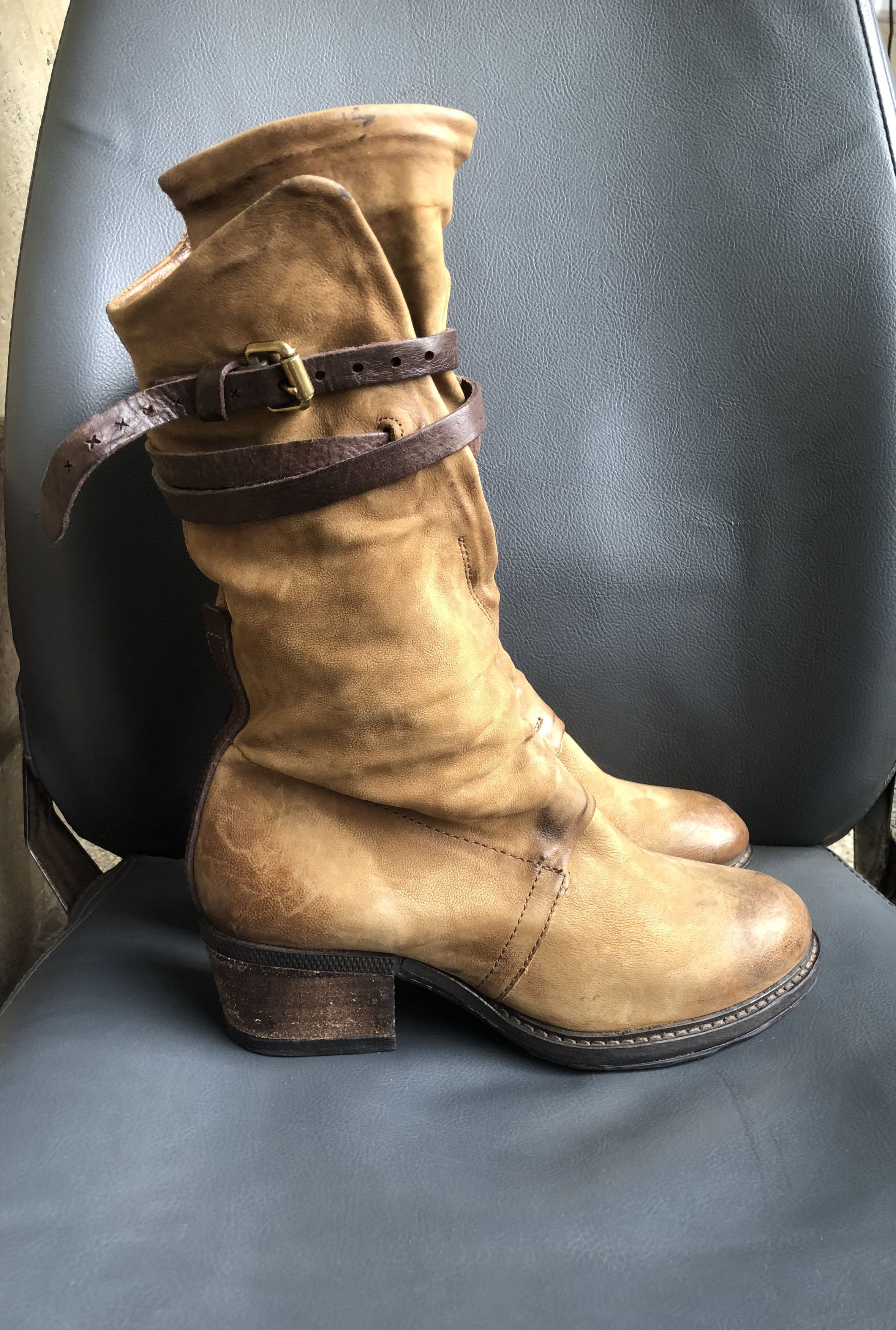 A.S.98 A.S 98 Brown Calfskin Leather Women’s Boot Size 38 Size US 8 / IT 38 - 2 Thumbnail