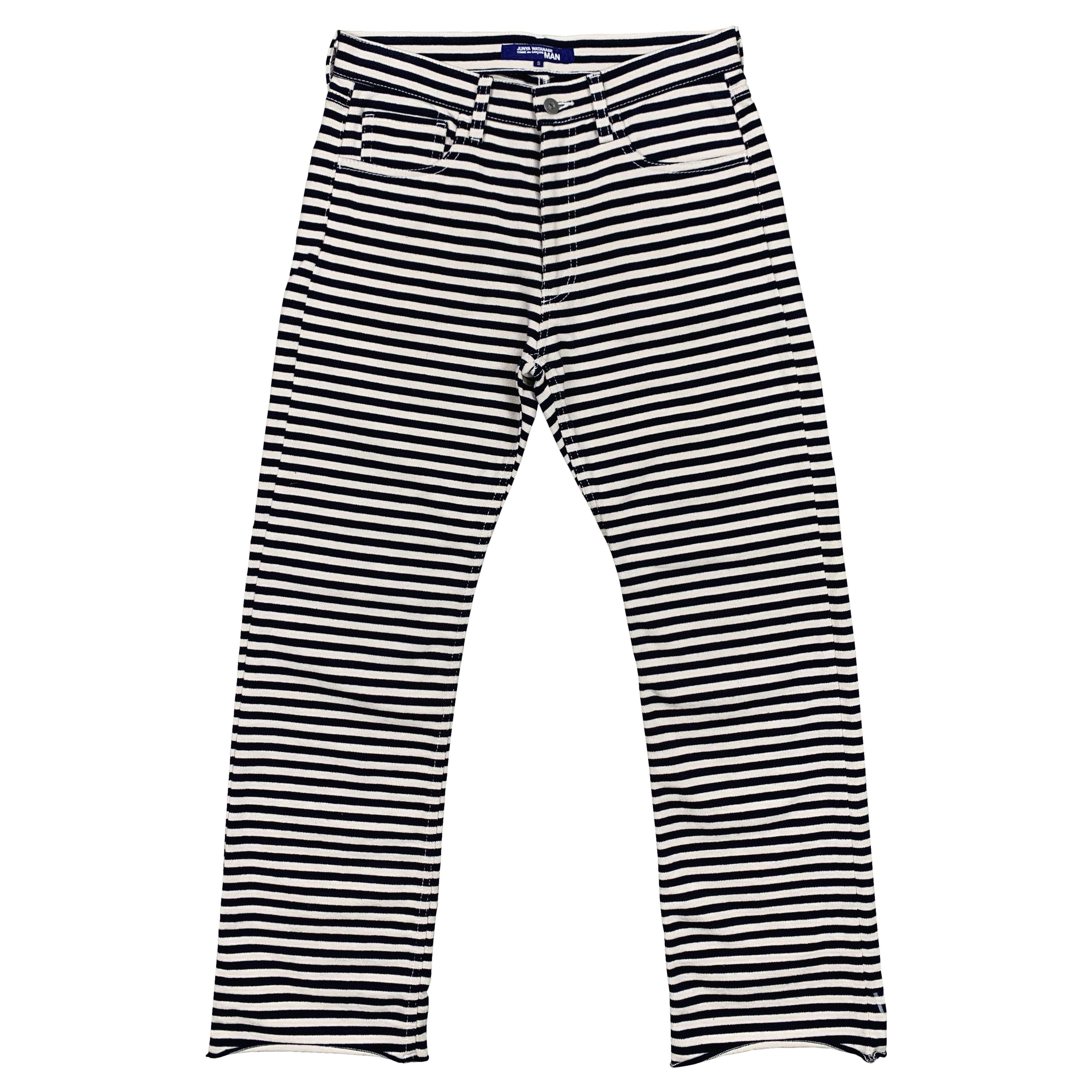 Junya Watanabe 2003 Heavy Knit Striped / Prisoner Pants Size US 32 / EU 48 - 1 Thumbnail