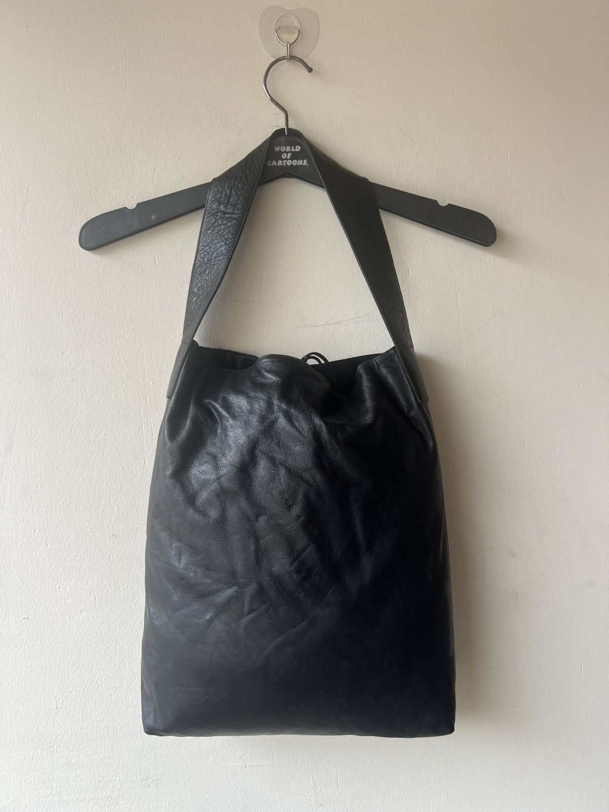 Leather B. Stuff Japan Nappa Black Leather Shoulder Bag Size ONE SIZE - 17 Thumbnail