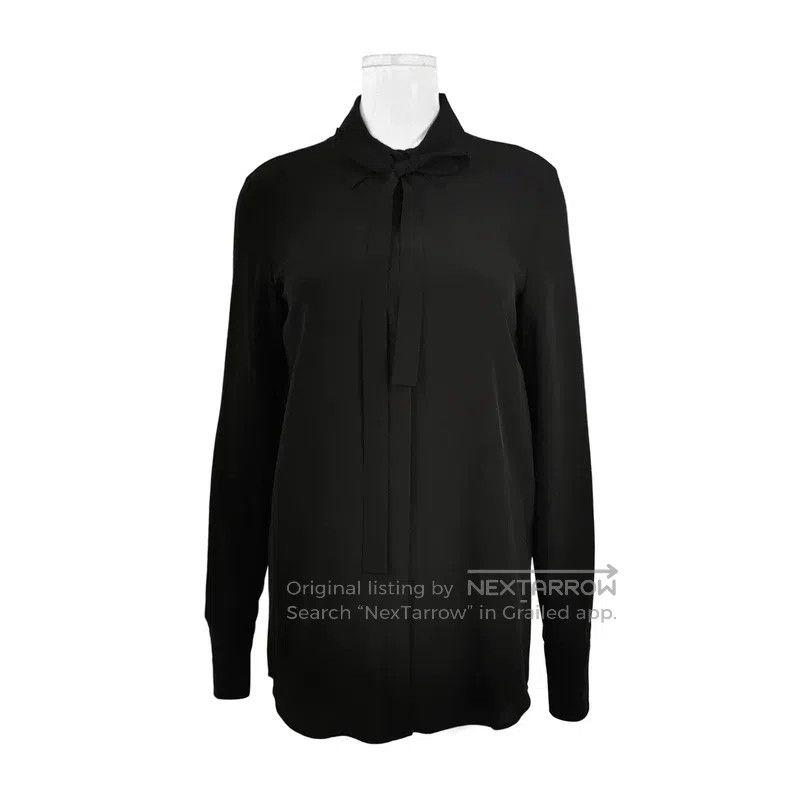 Valentino Valentino Mulberry silk solid color lapel long-sleeved shi Size XS / US 0-2 / IT 36-38 - 1 Thumbnail