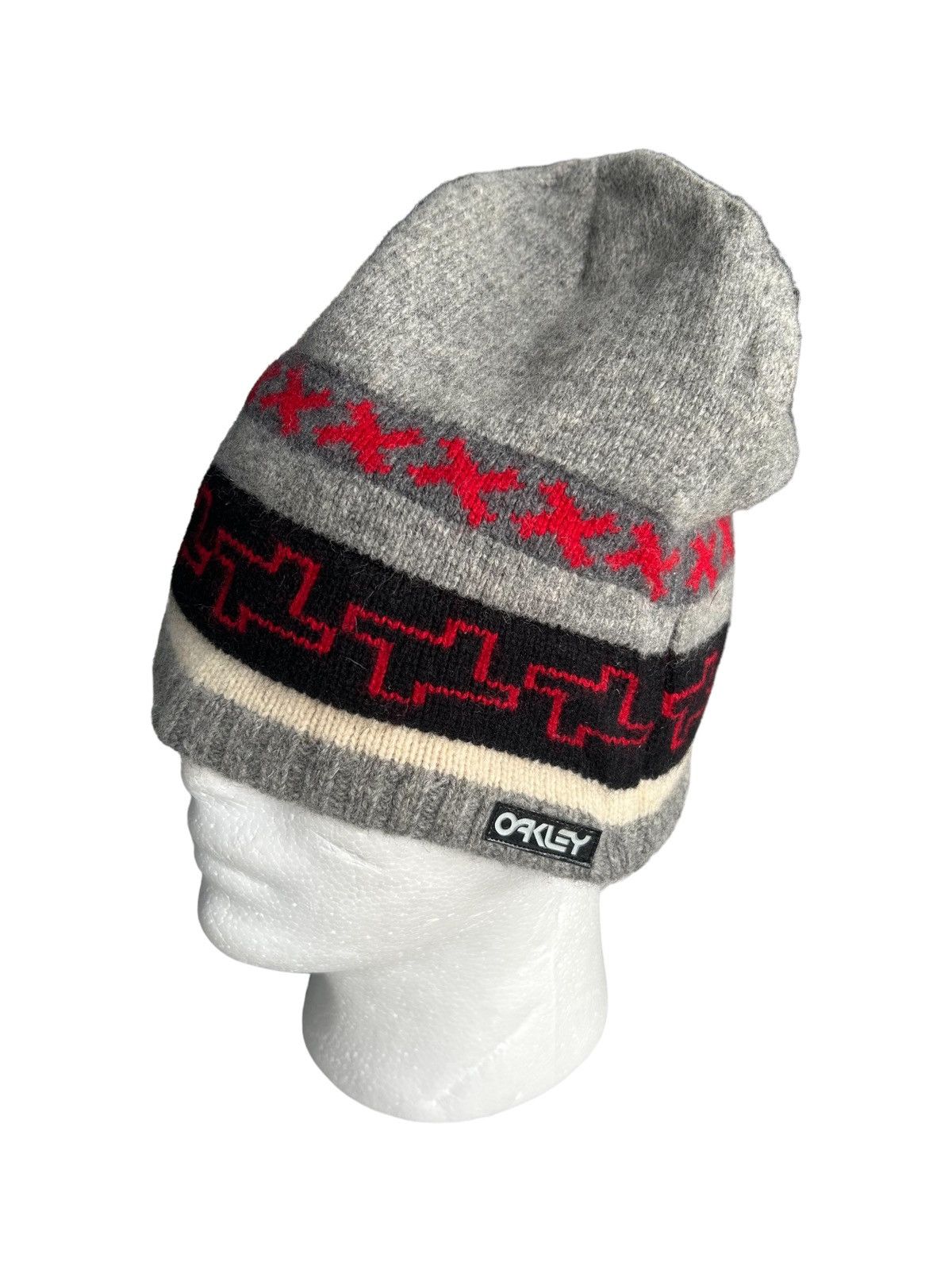 Vtg Oakley Crazy Design Beanie Hats snowcap ☠️