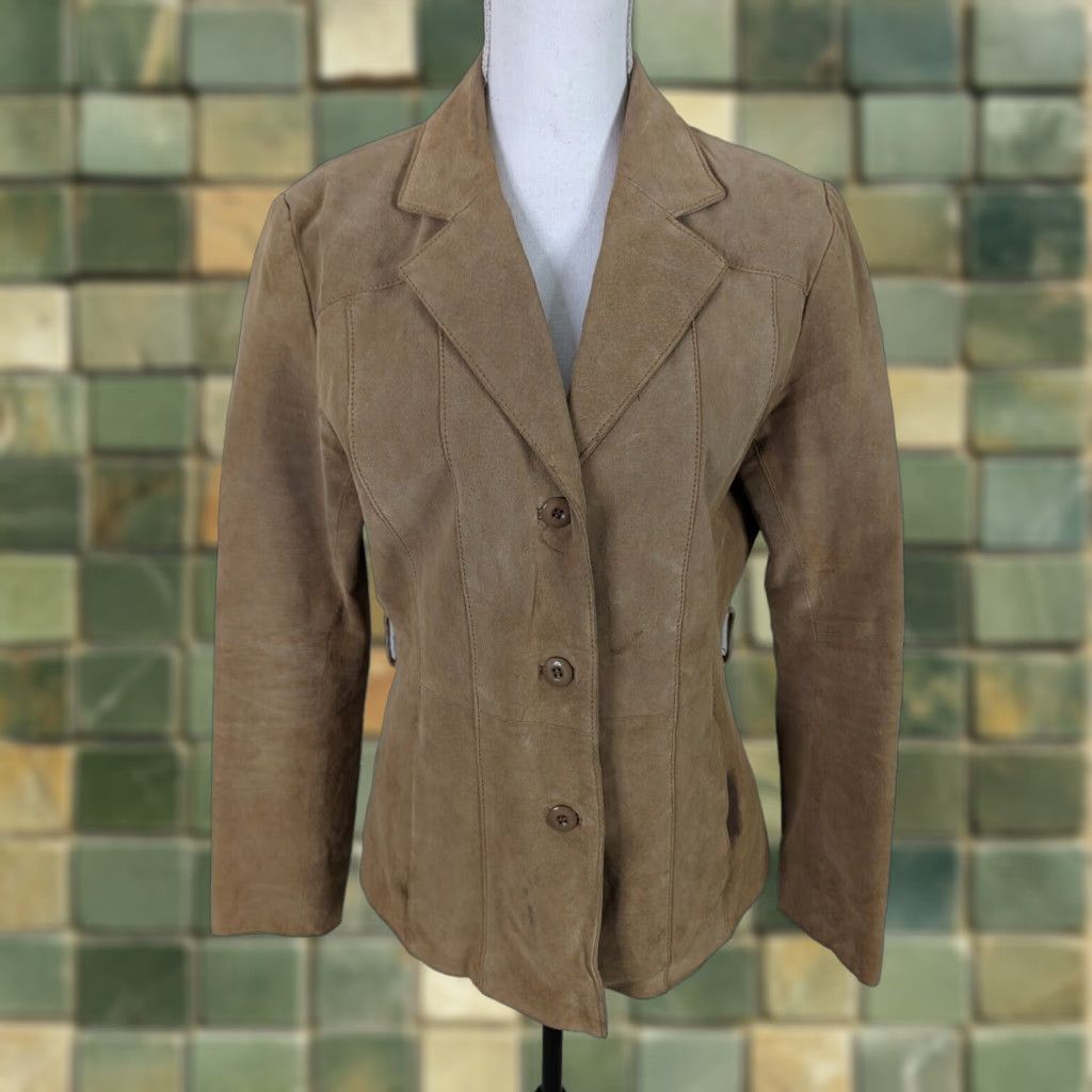 Vintage VINTAGE Wilsons Leather Western Blazer Jacket Women’s Suede Beige Tan Size M 細 Size M / US 6-8 / IT 42-44 - 1 Thumbnail