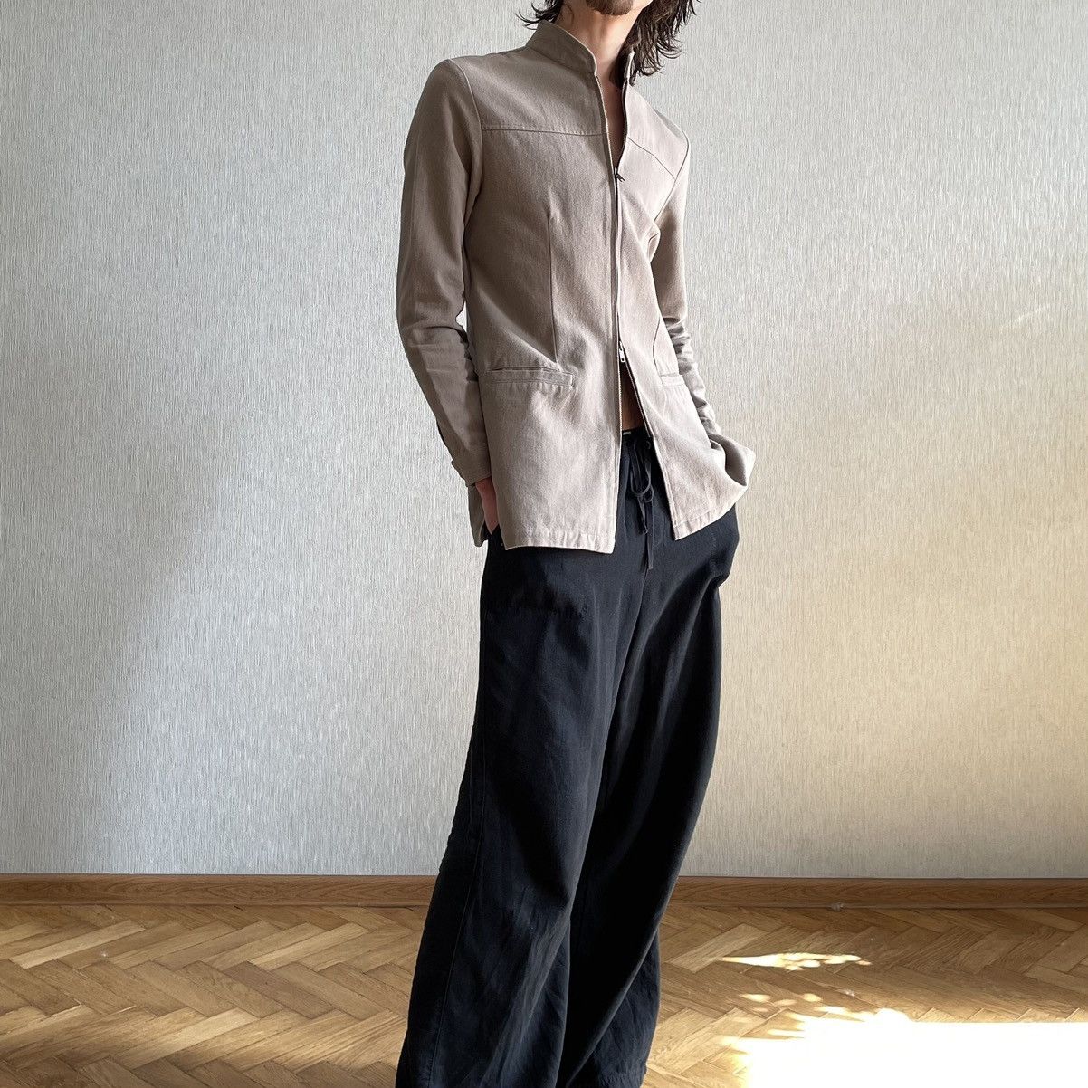 Vintage Vintage Hemp Coat Zip Jacket 00s «The Earth Collection» Size US M / EU 48-50 / 2 - 2 Thumbnail