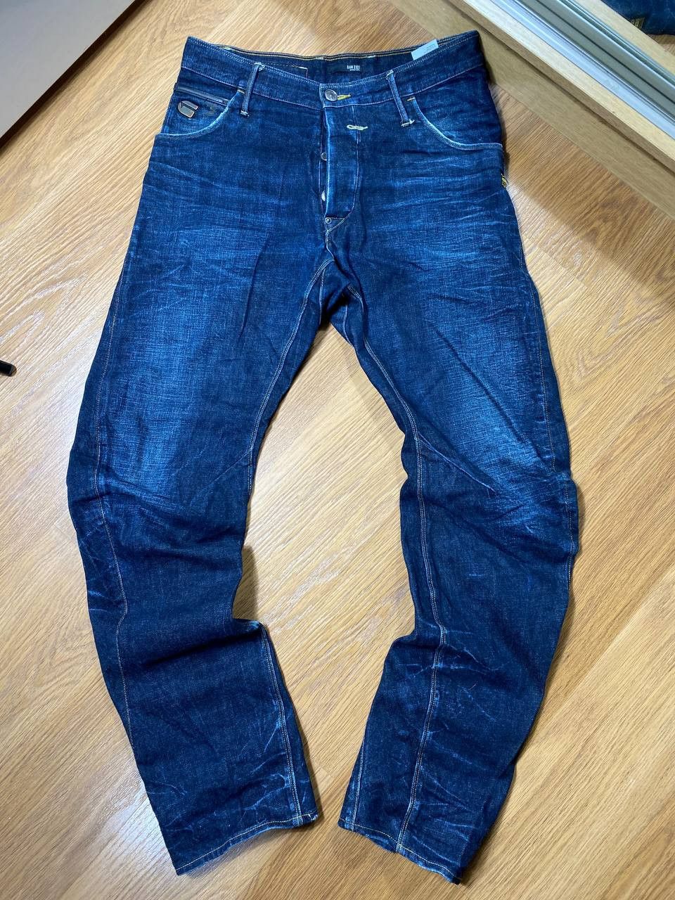 G-Star Crazy Crash Dirty Baggy Faded Jean Japan Avant Garde Style Size US 31 - 12 Thumbnail