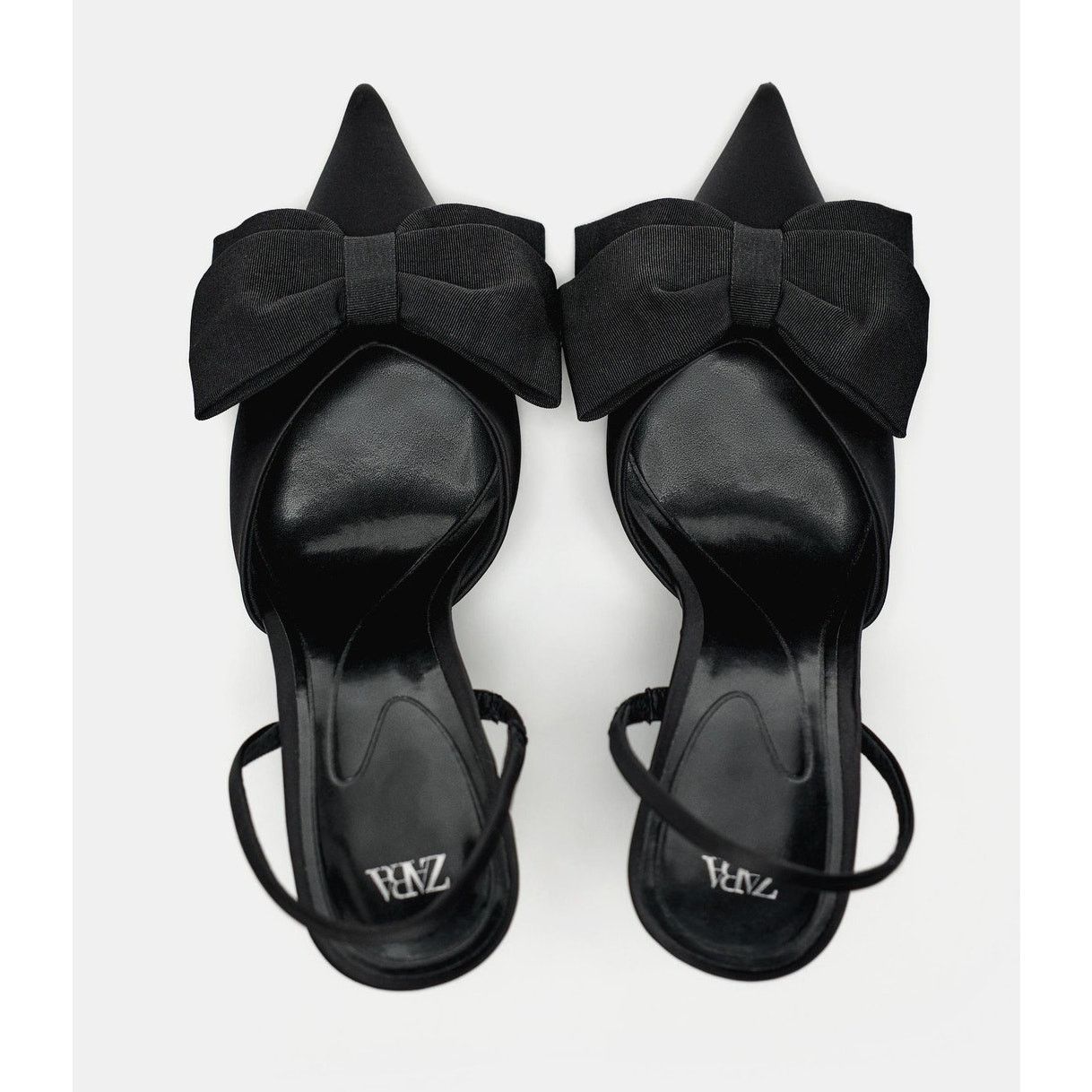 Zara ZARA Bow Slingback Heels NWT Black Pointed Toe High Heels Size US 10 / IT 40 - 14 Thumbnail