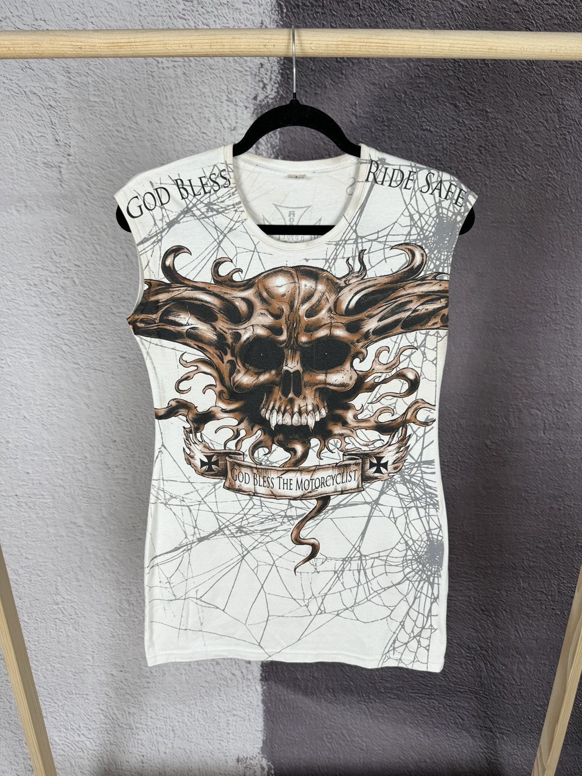 Other Vintage Motorcycle Rock Rider Choppers tank top tee Angel Size L / US 10 / IT 46 - 1 Thumbnail