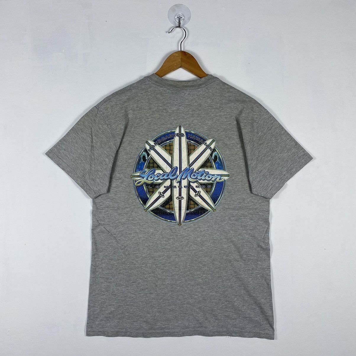 Other Vintage 90's LOCAL MOTION LONGBOARDS Handcarved Hawaiian Tee Size US L / EU 52-54 / 3 - 2 Thumbnail