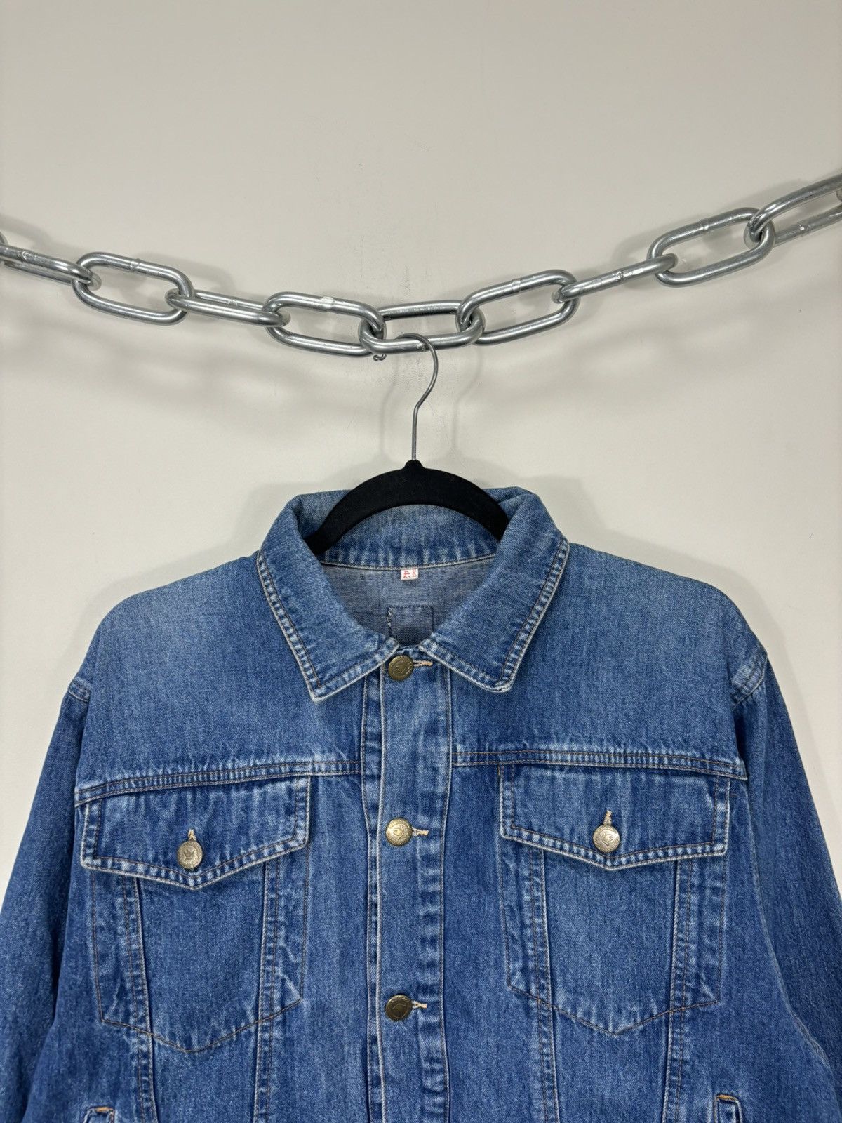 Moschino Vintage Moschino Women’s 90s Blue Boxy Fit Denim Jacket Size M / US 6-8 / IT 42-44 - 2 Thumbnail