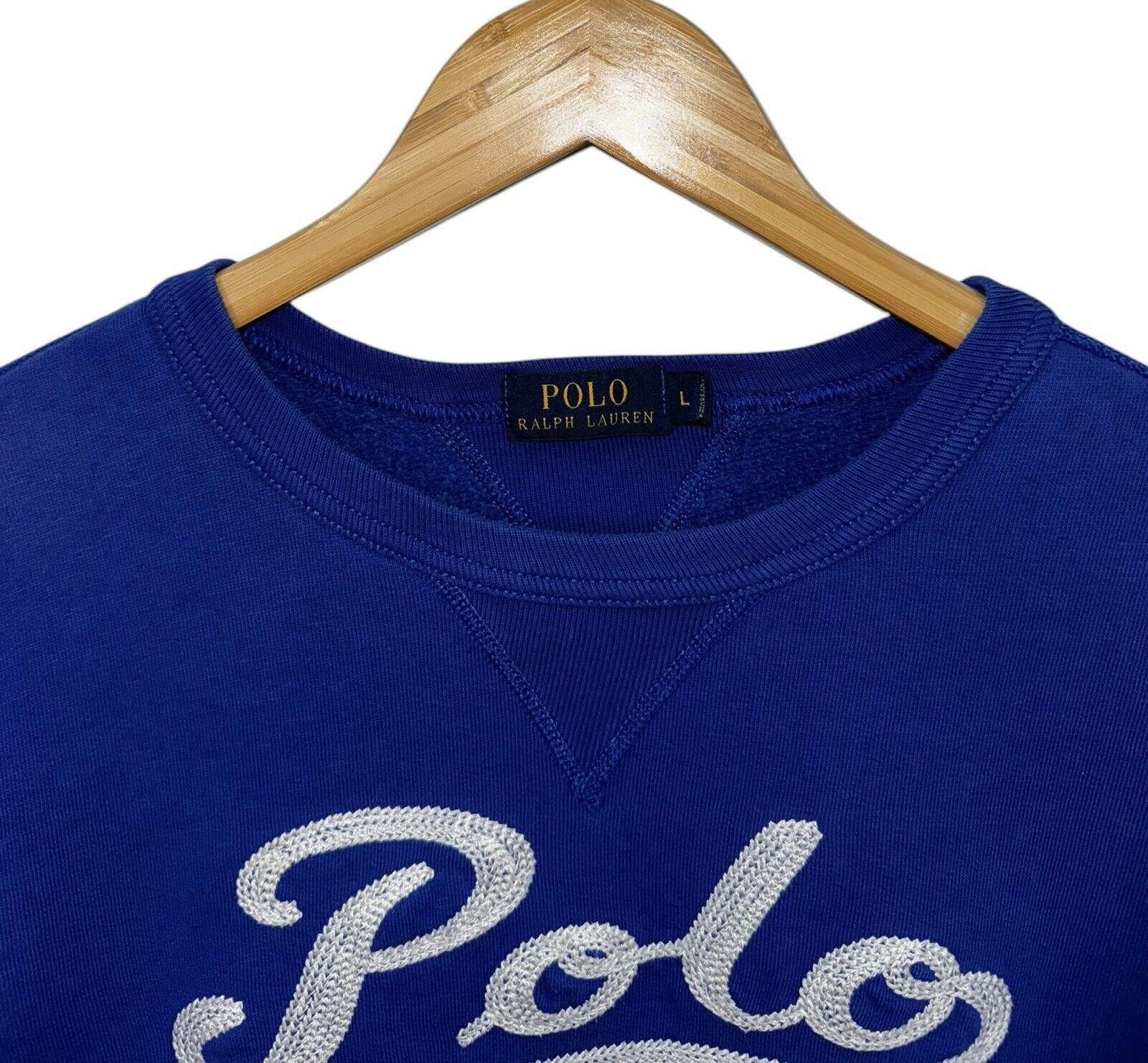 Polo Ralph Lauren Polo Ralph Lauren Indigo Chain Stitched Crewneck Sweater L Size US L / EU 52-54 / 3 - 3 Thumbnail