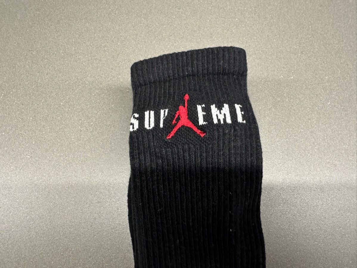 Jordan Brand × Supreme Supreme Jordan Crew Socks Black Size ONE SIZE - 5 Thumbnail