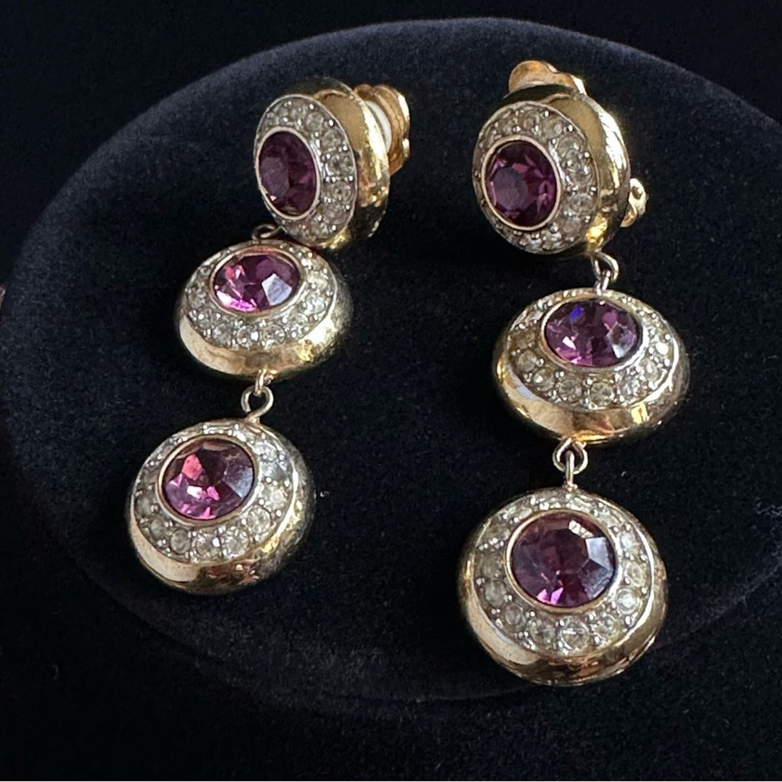 Other Vintage 80’s Rhinestone & Purple Sapphire Bridal Set Size ONE SIZE - 3 Thumbnail