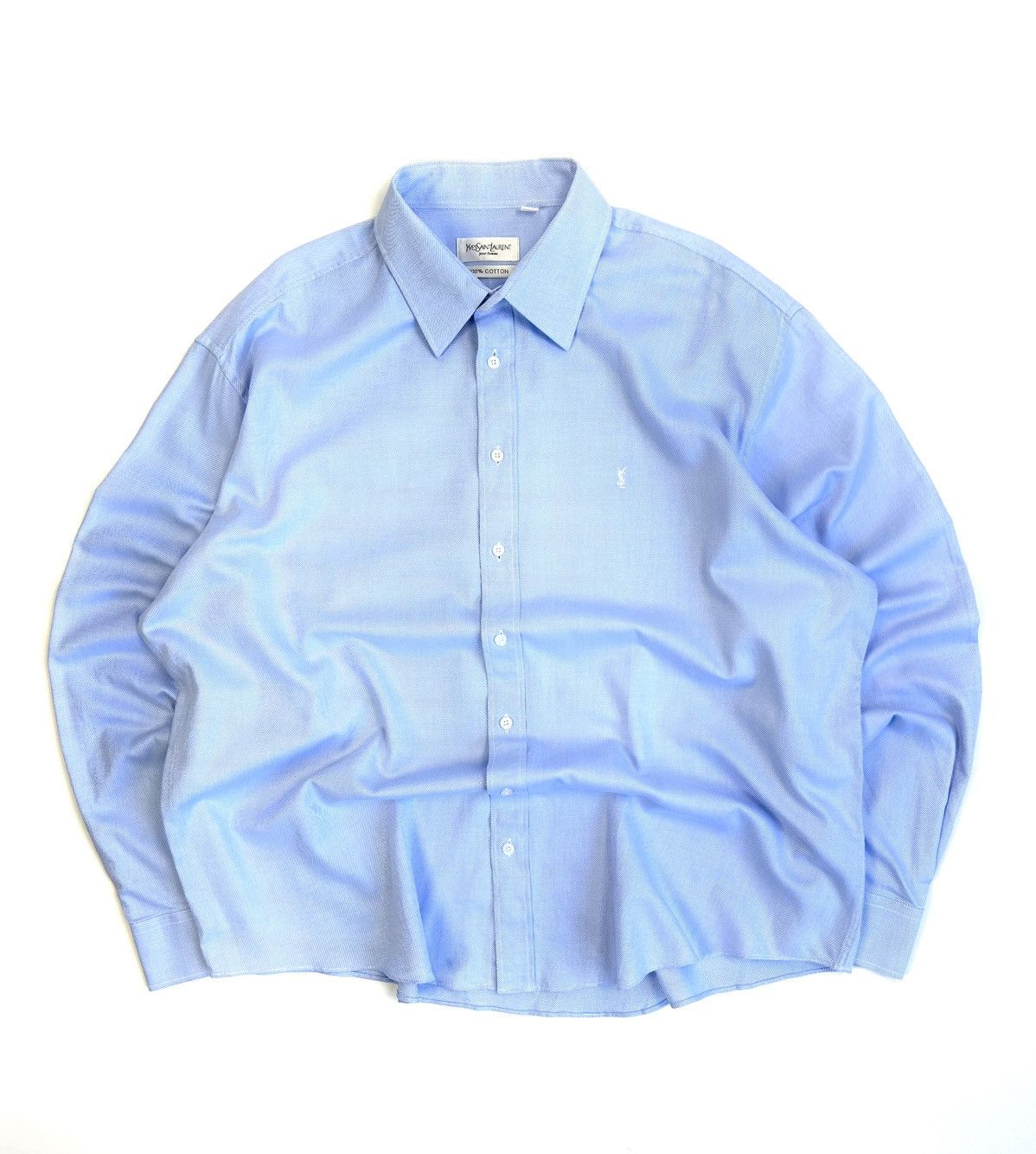 Yves Saint Laurent Yves Saint Laurent Blue Striped Button-Up Shirt Vintage XXL Size US XXL / EU 58 / 5 - 1 Thumbnail