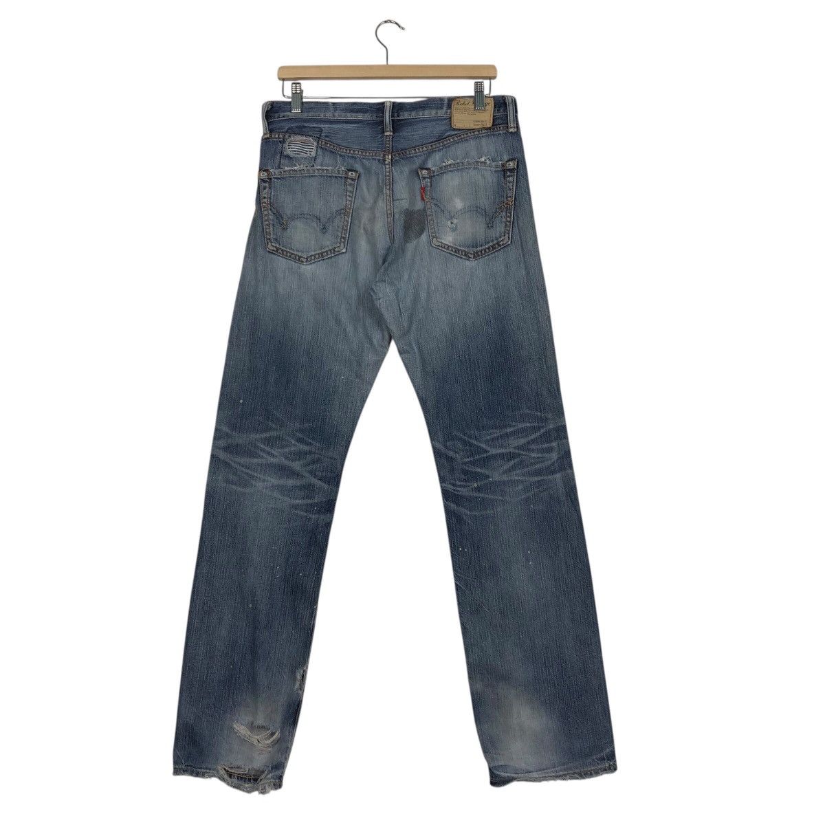 Japanese Brand 📌Rebel Vintage Denim Jeans Distressed Style Edwin Japan Size US 32 / EU 48 - 9 Thumbnail