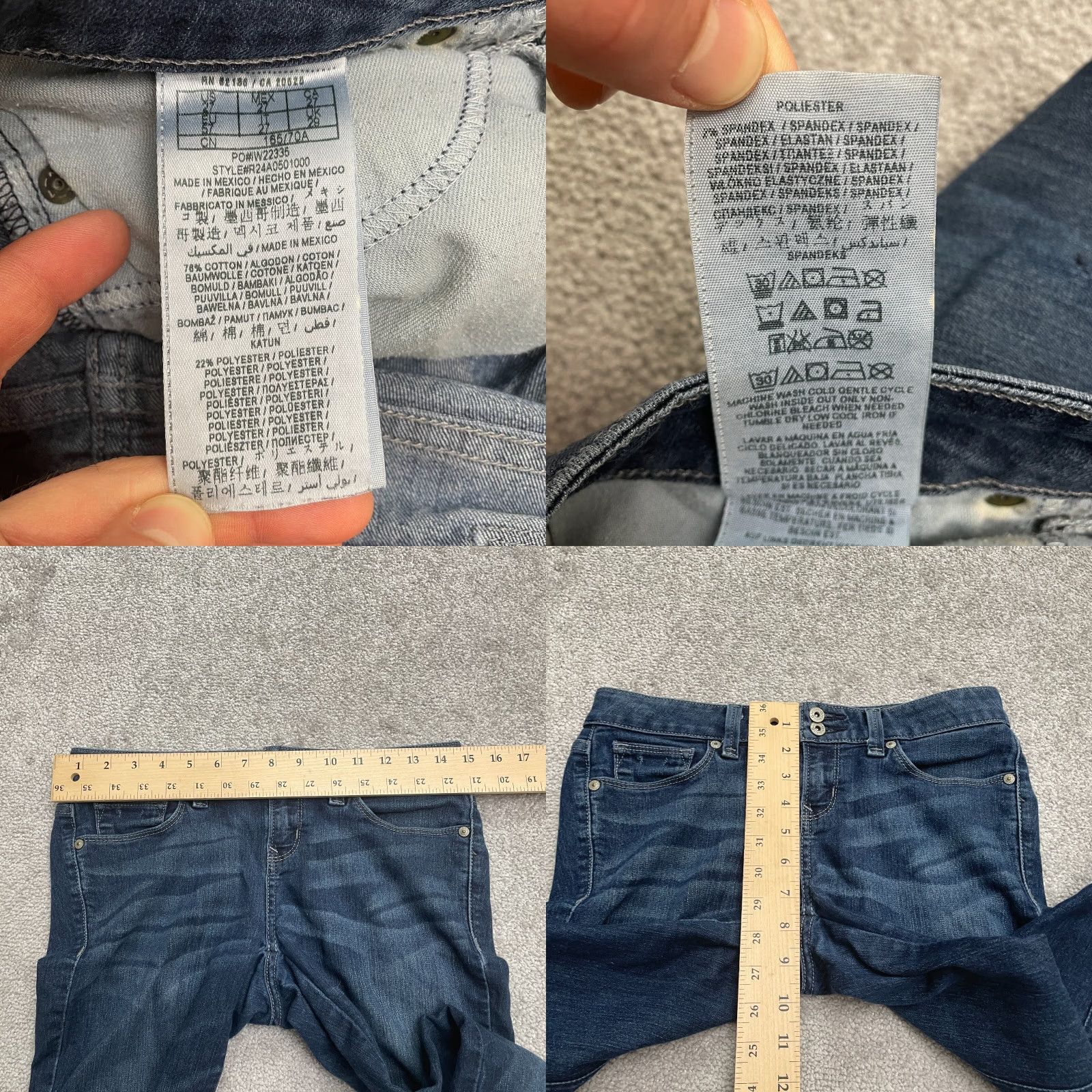 Guess VINTAGE GUESS Women's Skinny Denim Jeans 27 Blue Mid Rise Stretch Casual 90s Lizzy Size 27" / US 4 / IT 40 - 8 Thumbnail