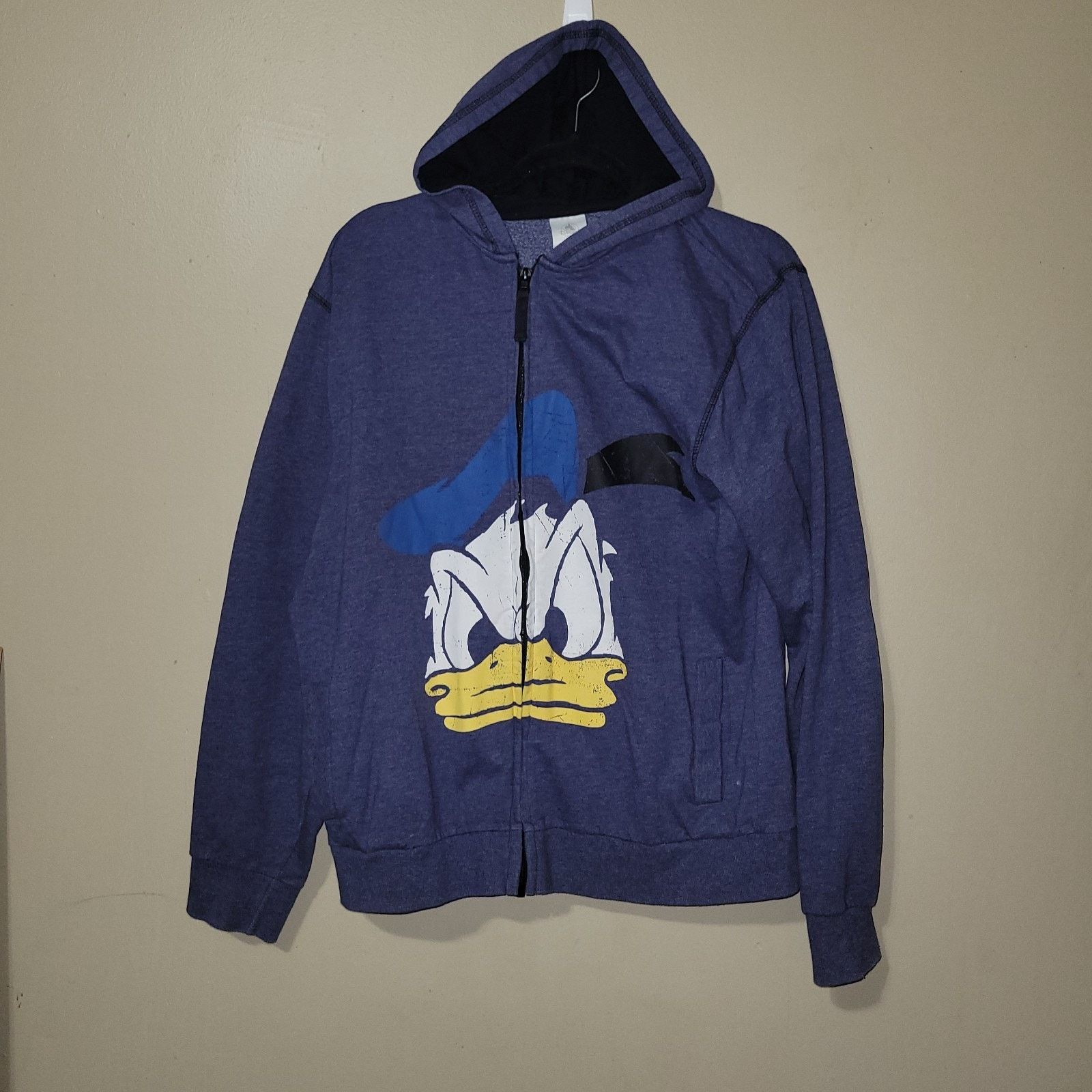 Disney Disney Sweater Blue Donald the Duck Zipper Hooded Disney Size M / US 6-8 / IT 42-44 - 1 Thumbnail