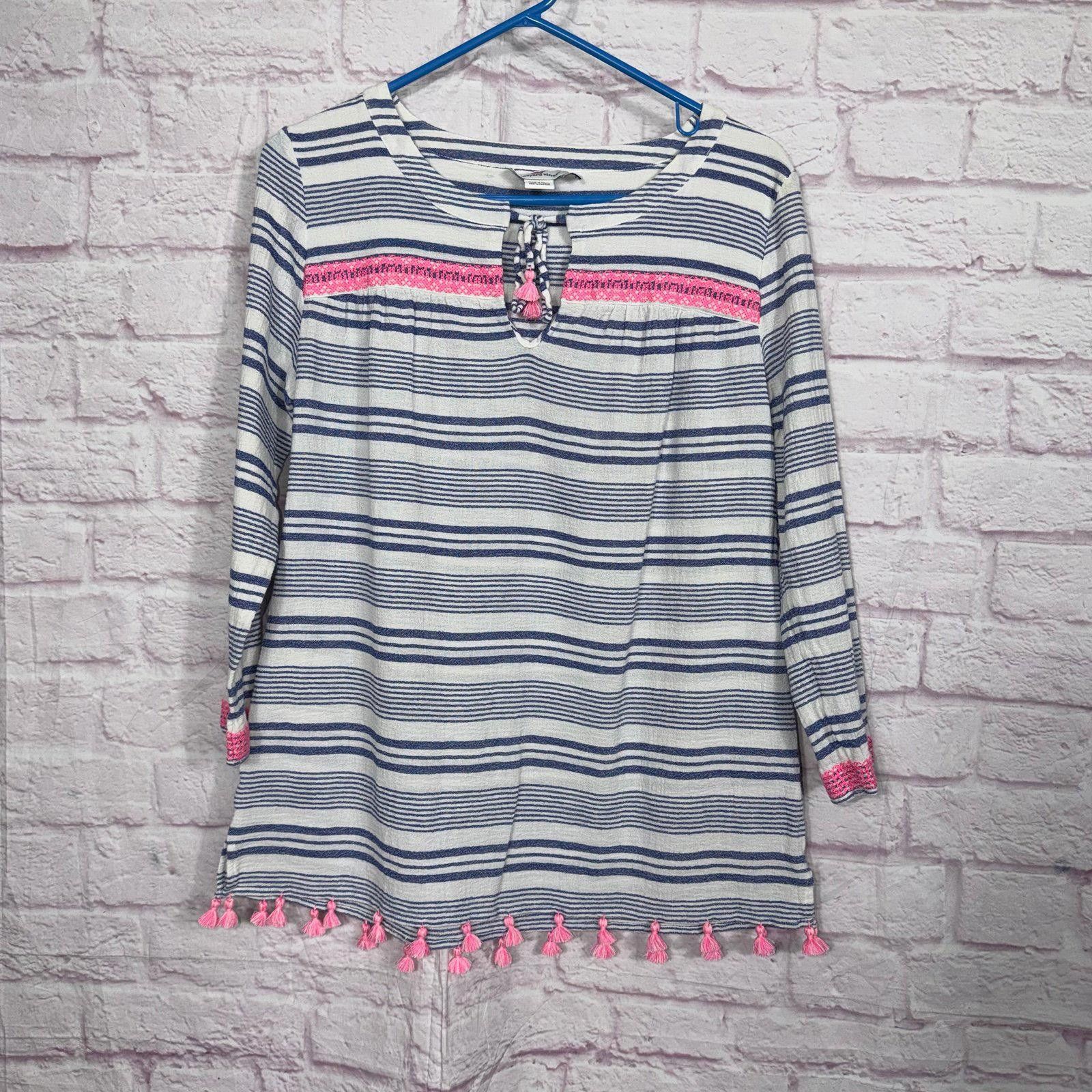 Vineyard Vines Vineyard Vines Women's Large Bungalow Striped Tunic Size L / US 10 / IT 46 - 2 Thumbnail